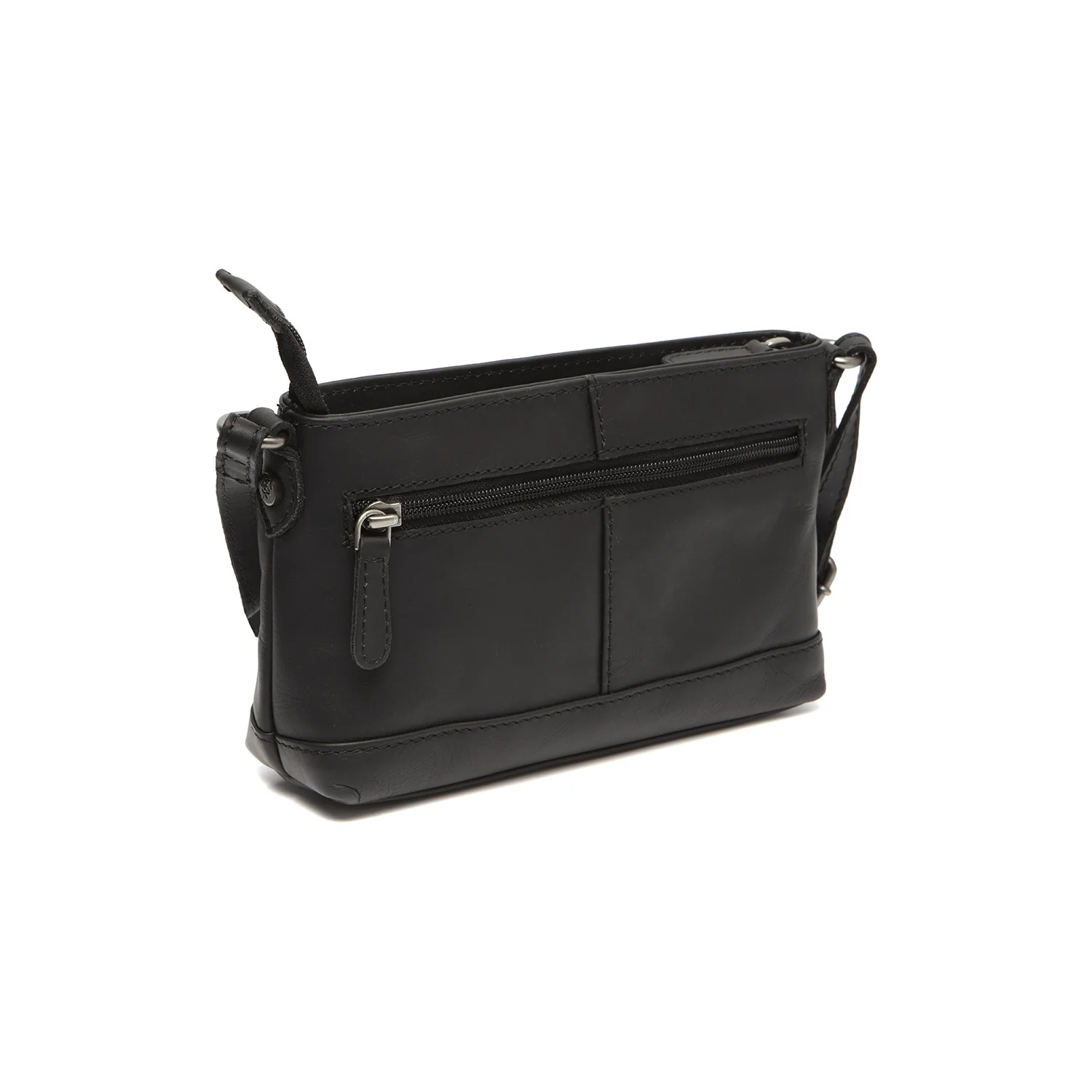Leather Crossbody Bag Black Salerno - Image 6