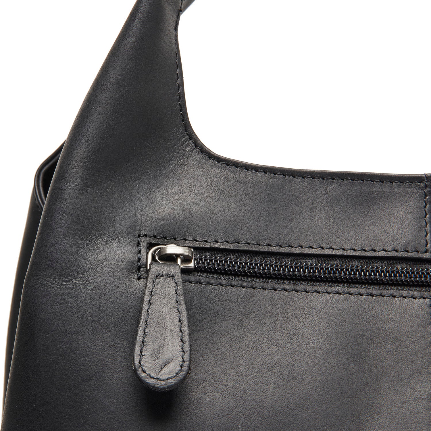 Leather Handbag Black Salina - Image 5