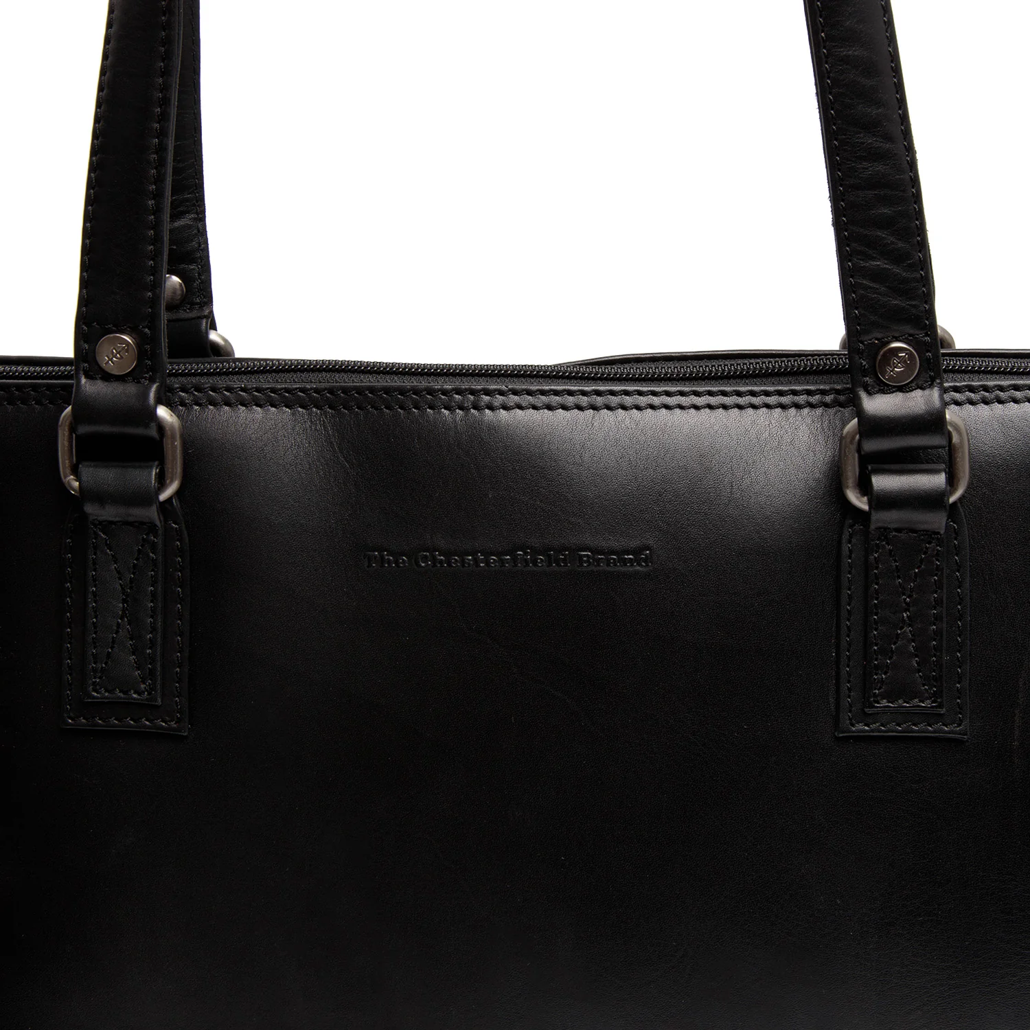 Leather Shoulder Bag Black Selvino - Image 2