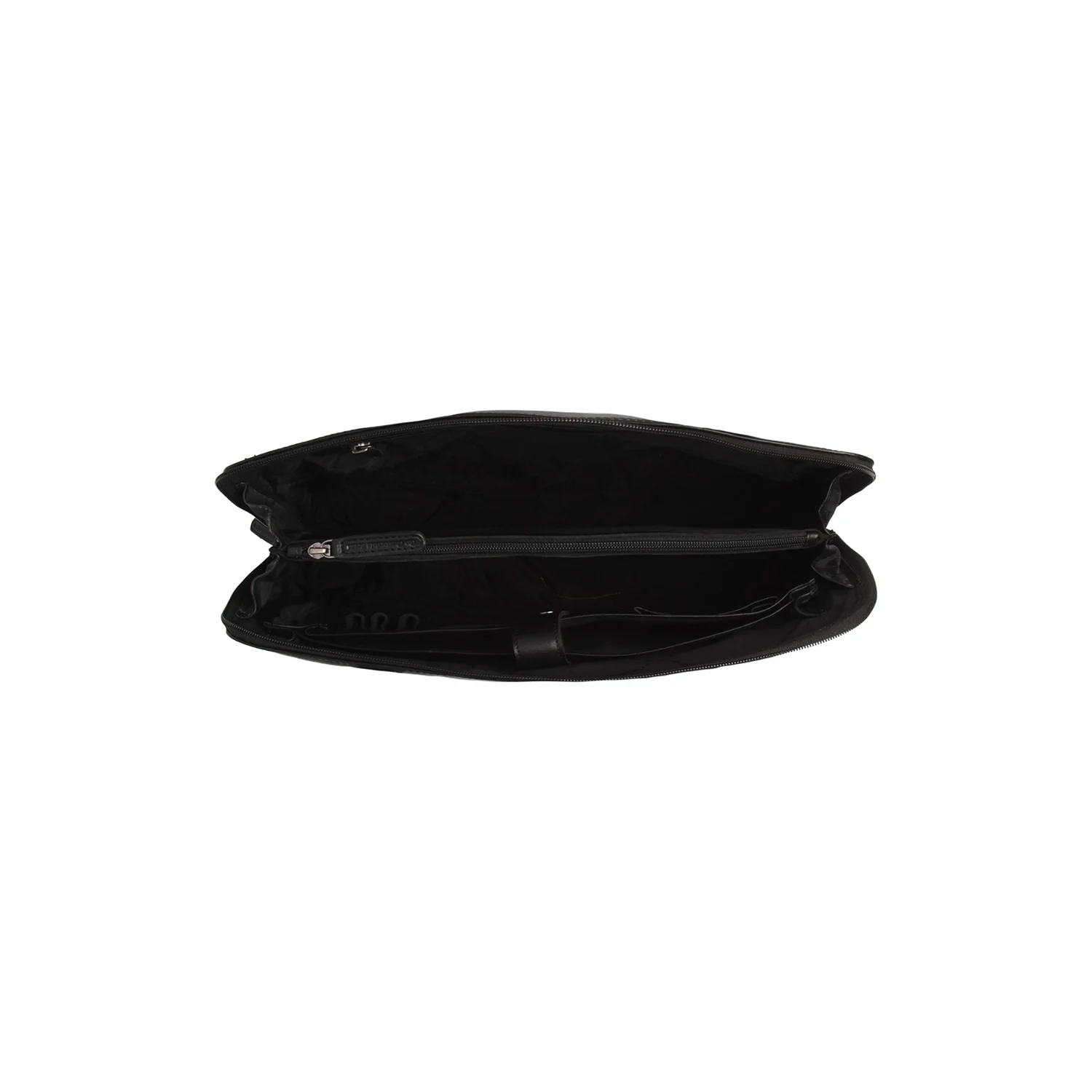 Leather Shoulder Bag Black Selvino - Image 4
