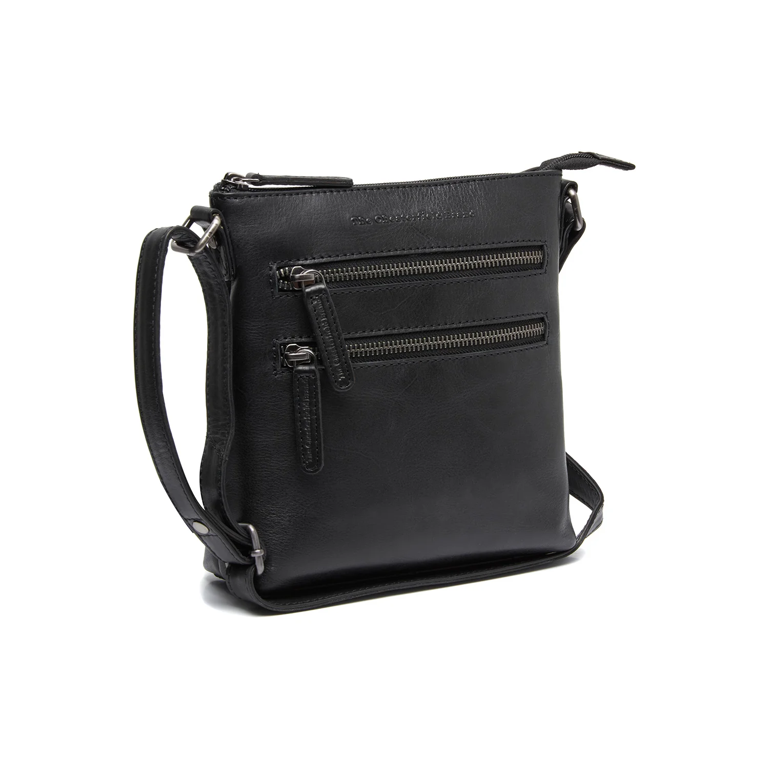 Leather Crossbody Bag Black Siena