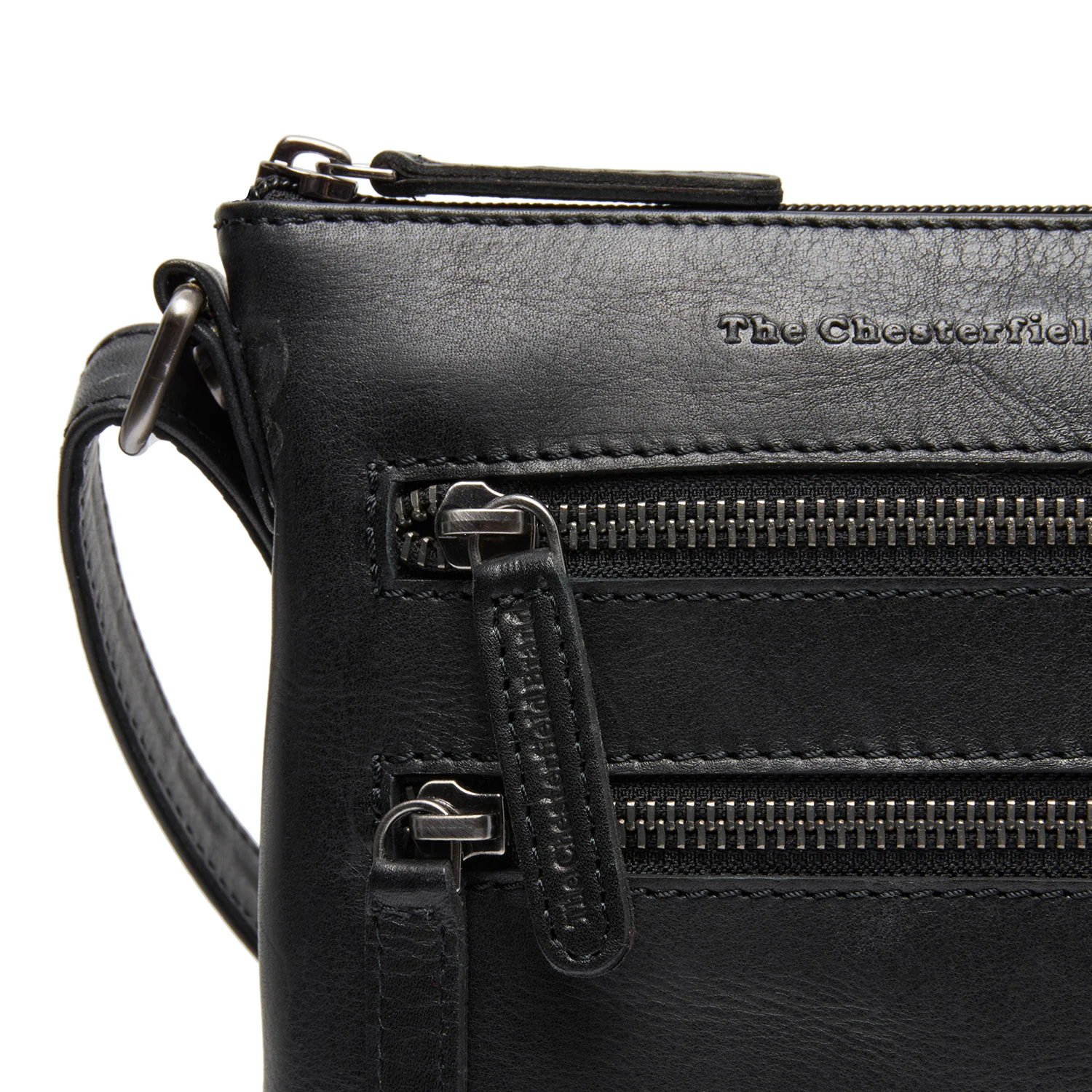 Leather Crossbody Bag Black Siena - Image 2