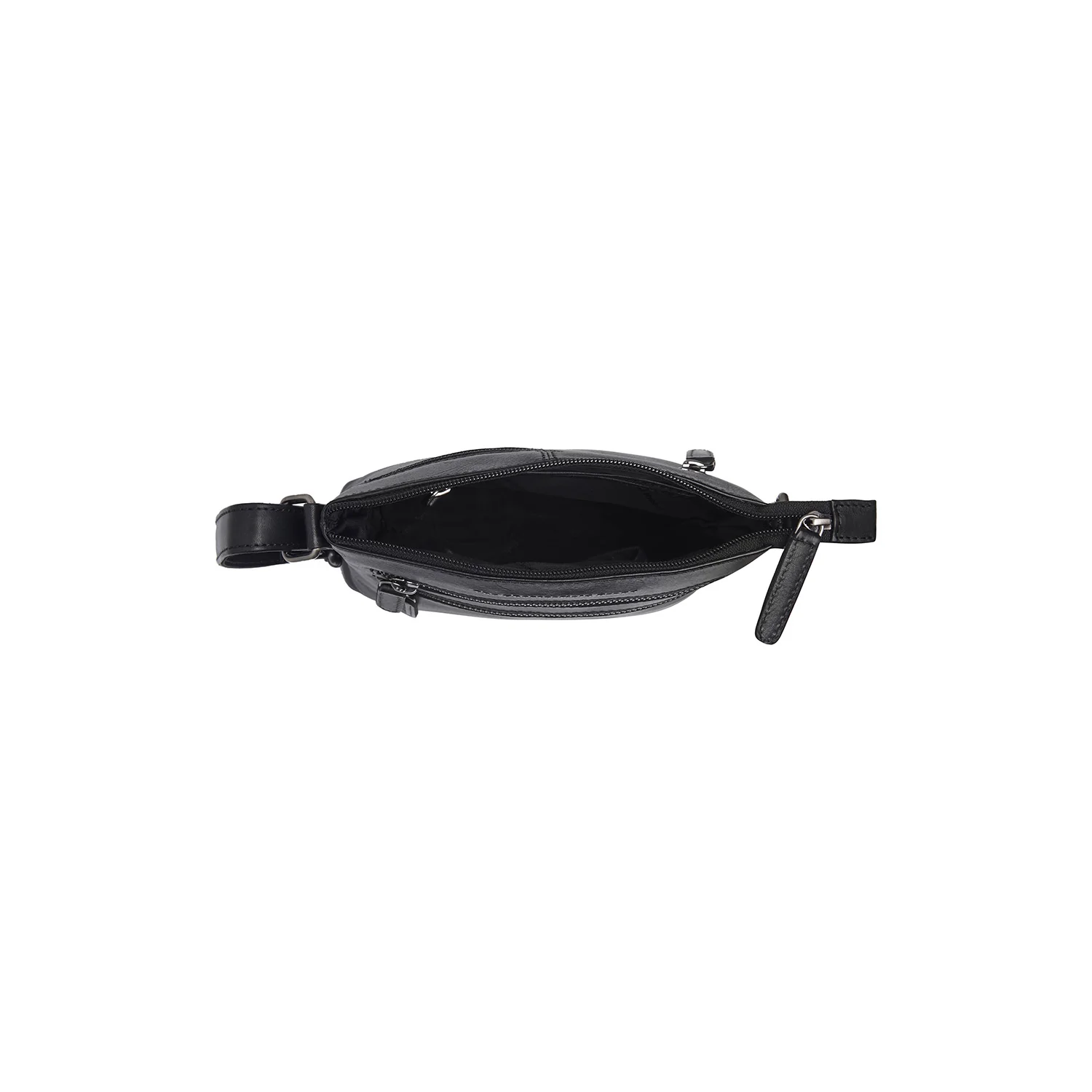 Leather Crossbody Bag Black Siena - Image 5