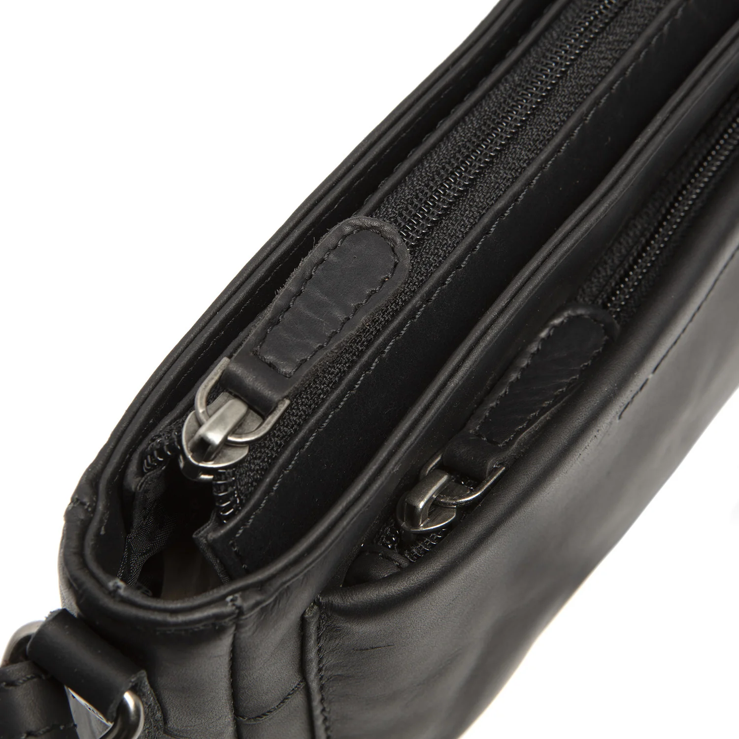 Leather Crossbody Bag Black Southampton - Image 4