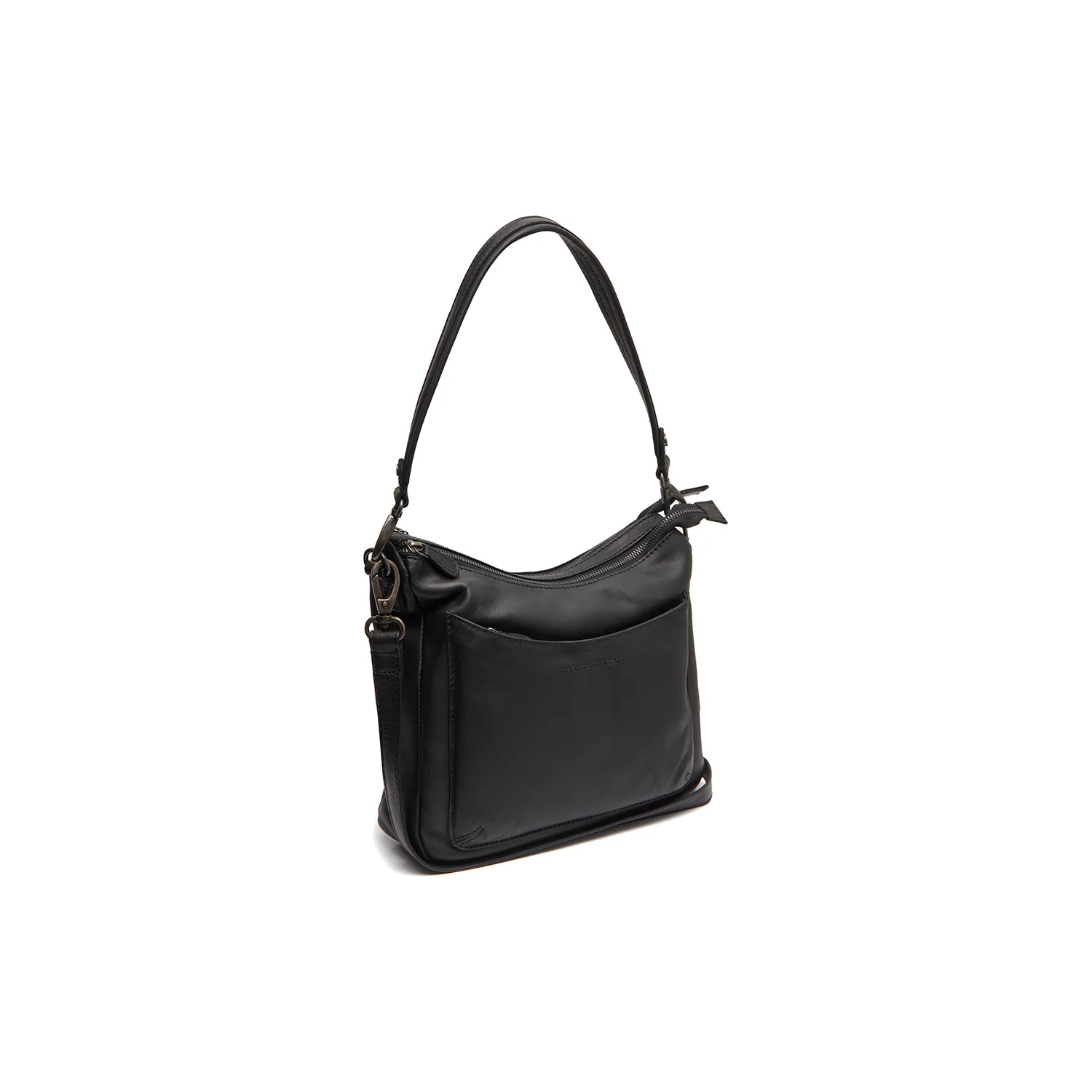 Leather Shoulder Bag Black Tivra