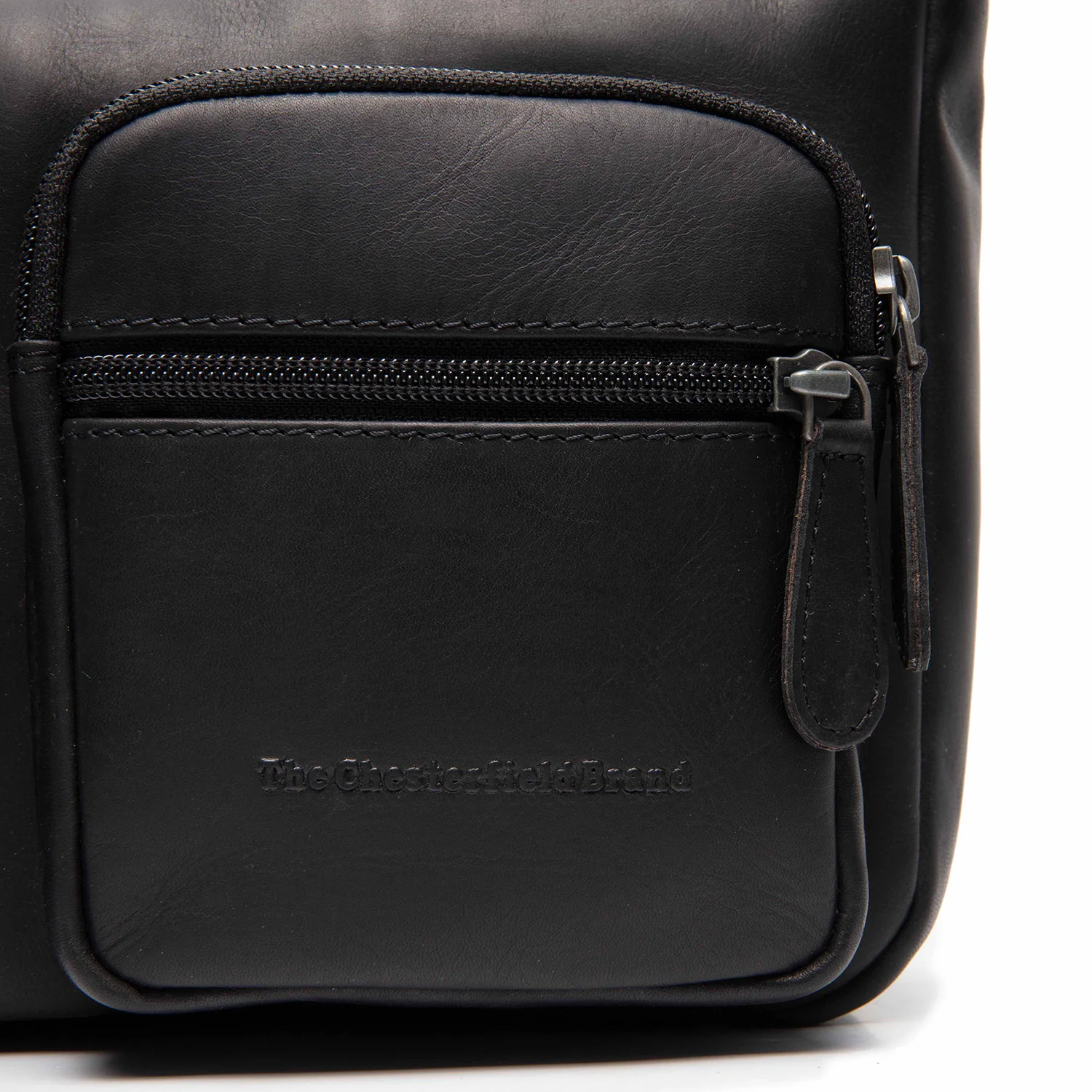Leather Crossbody Bag Black Valenora - Image 2