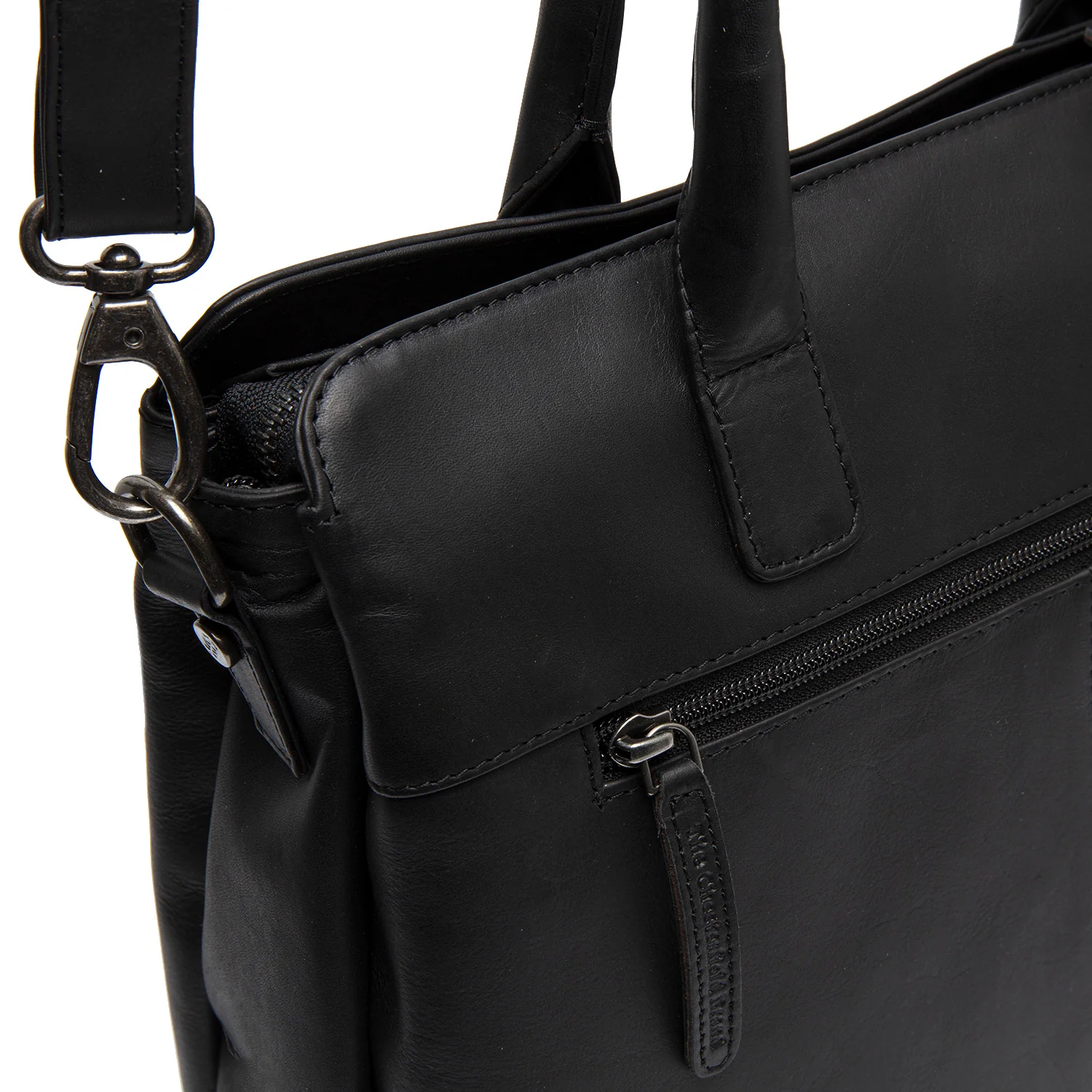 Leather Handbag Black Valmonte - Image 6