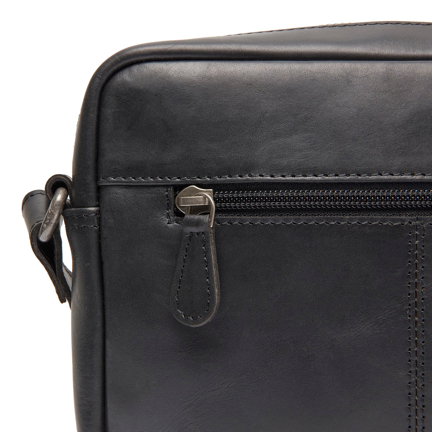 Leather Crossbody Bag Black Westmere - Image 6