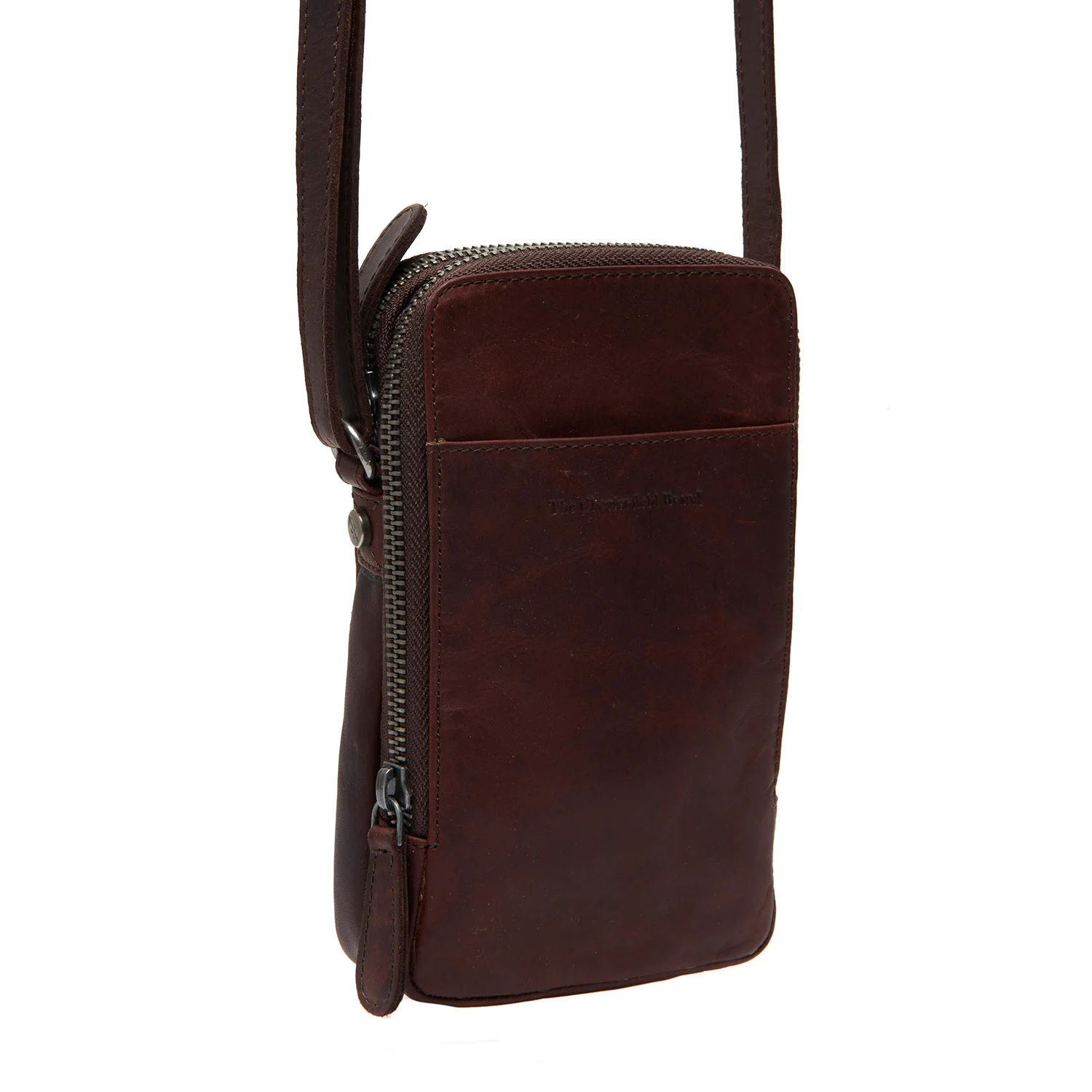 Leather Phone Bag Brown Alesund