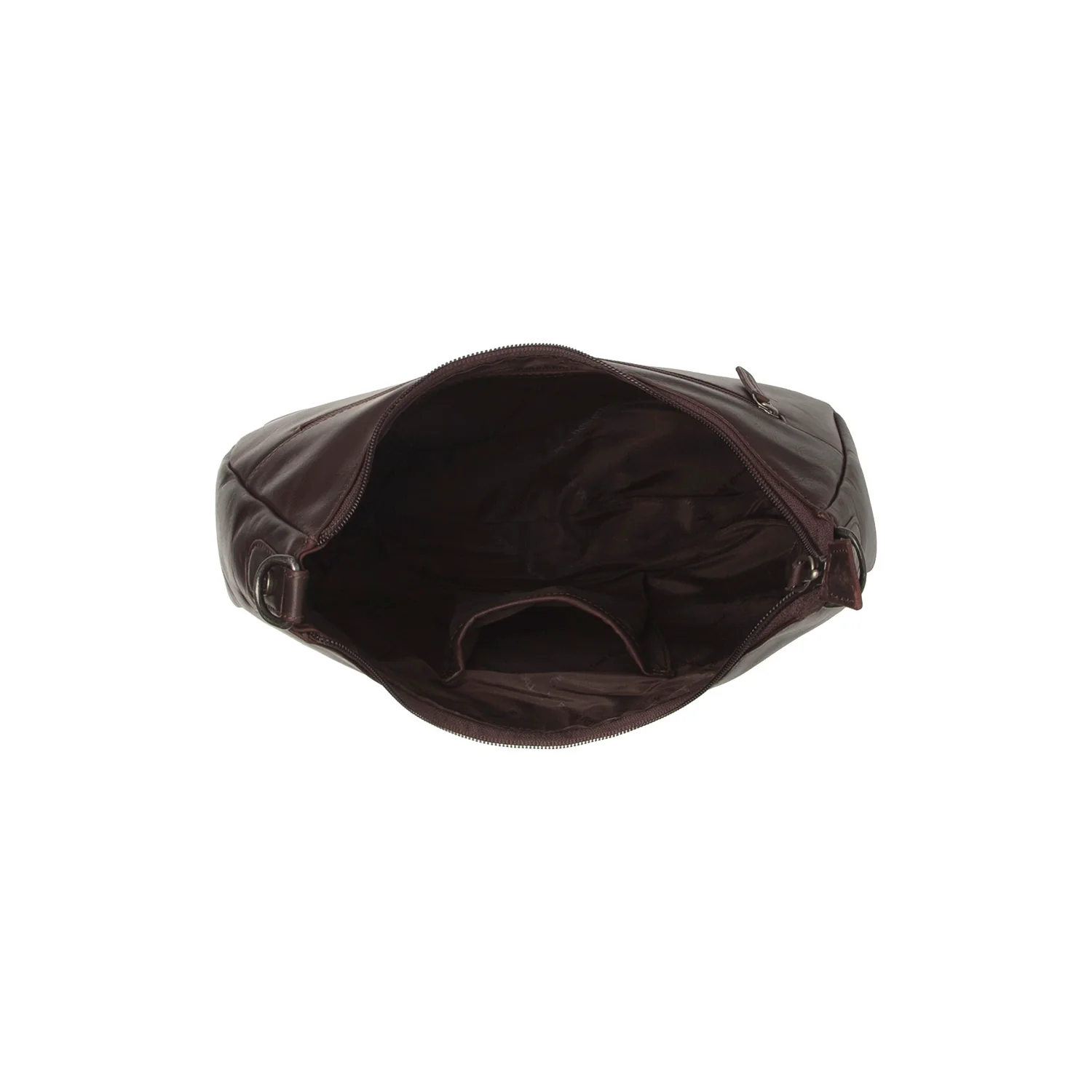 Leather Shoulder Bag Brown Alexandria - Image 6