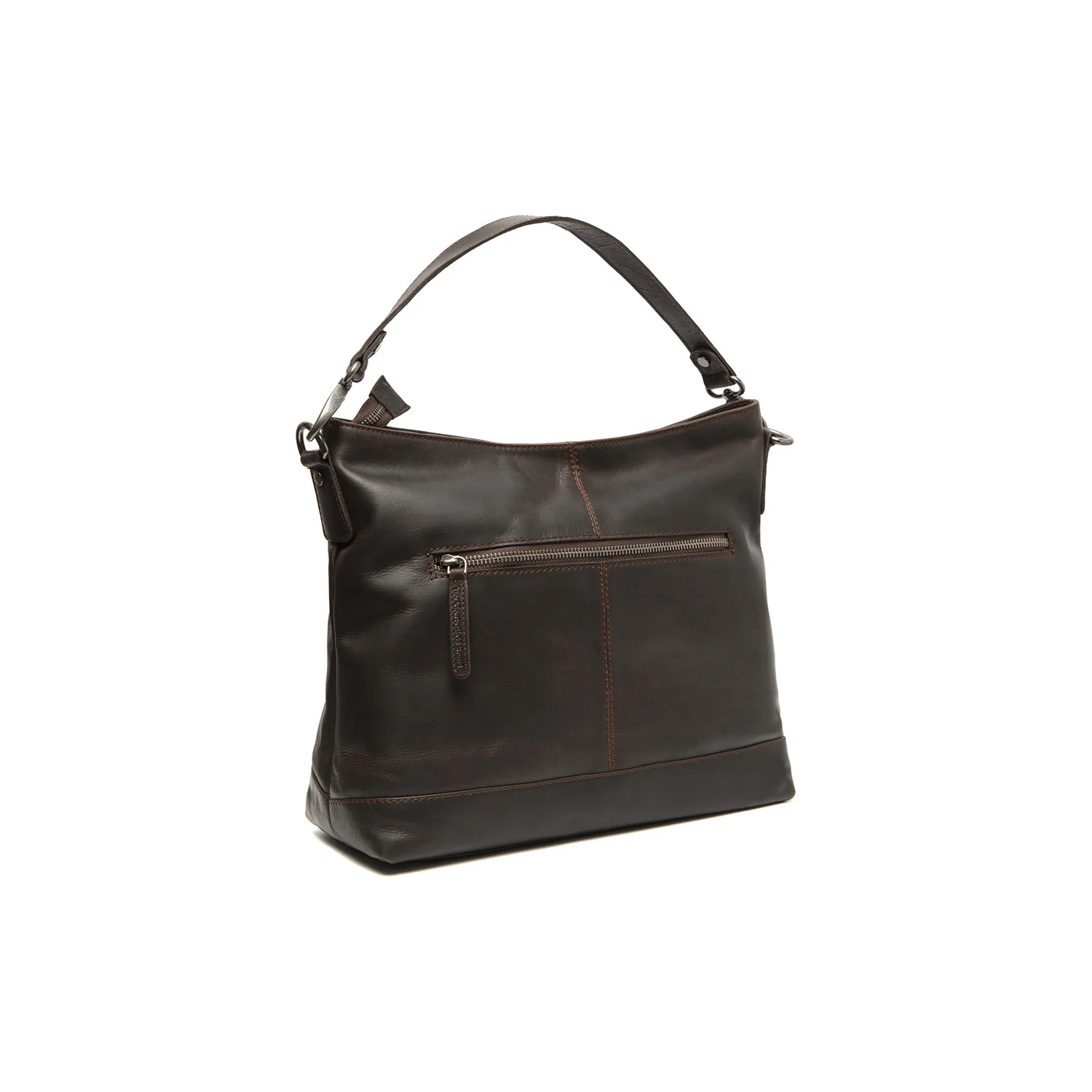 Leather Shoulder Bag Brown Amelia - Image 7