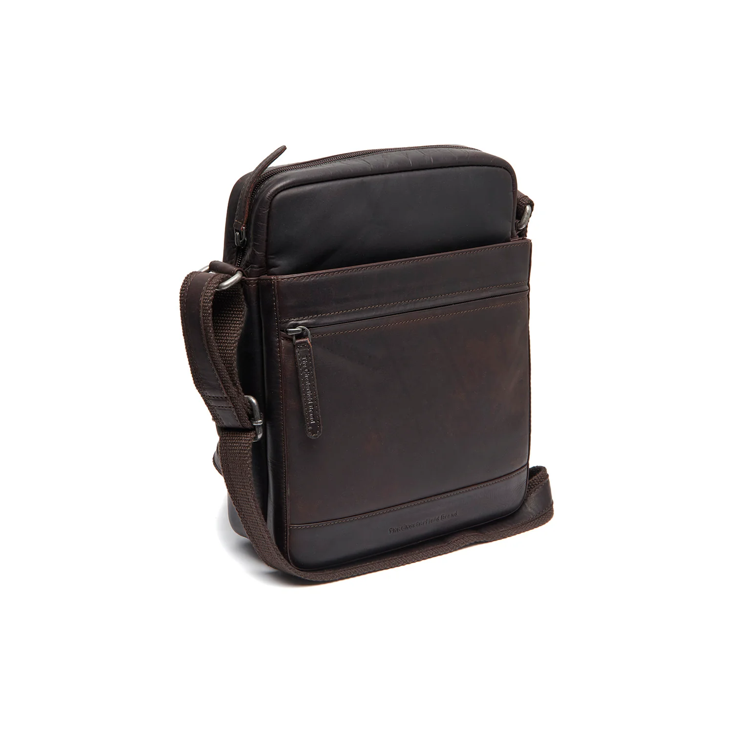 Leather Crossbody Bag Brown Anzora
