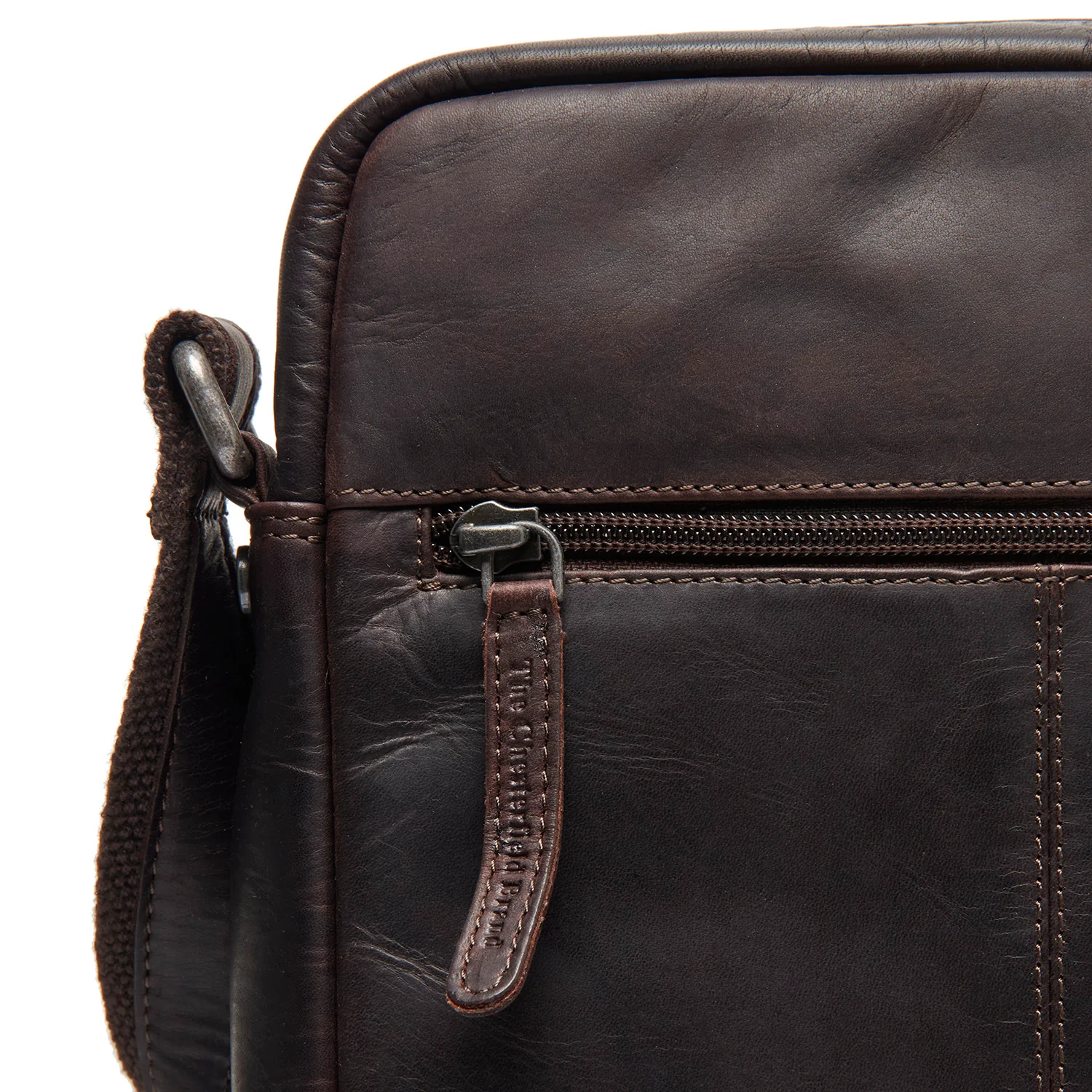 Leather Crossbody Bag Brown Anzora - Image 5