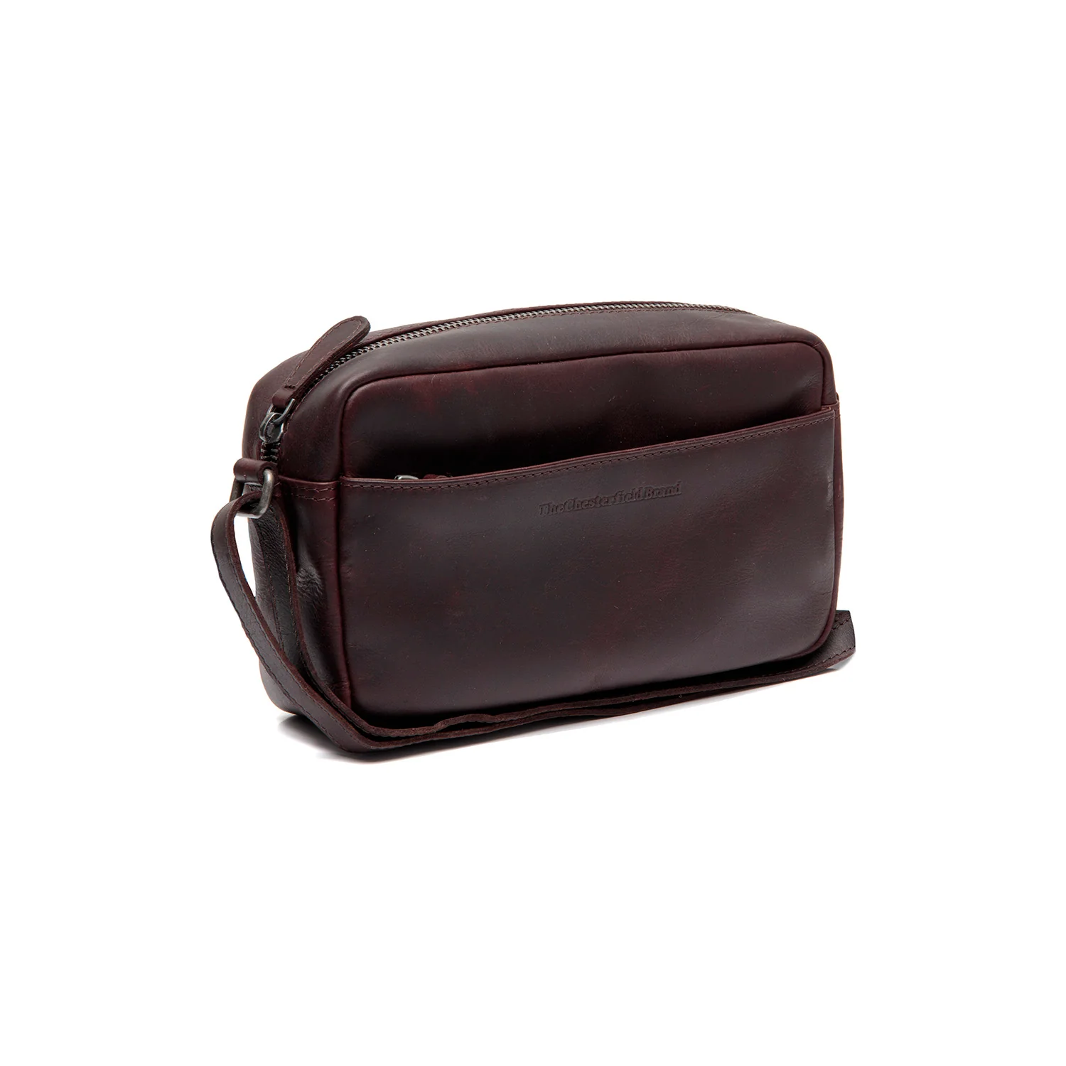 Leather Crossbody Bag Brown Arona
