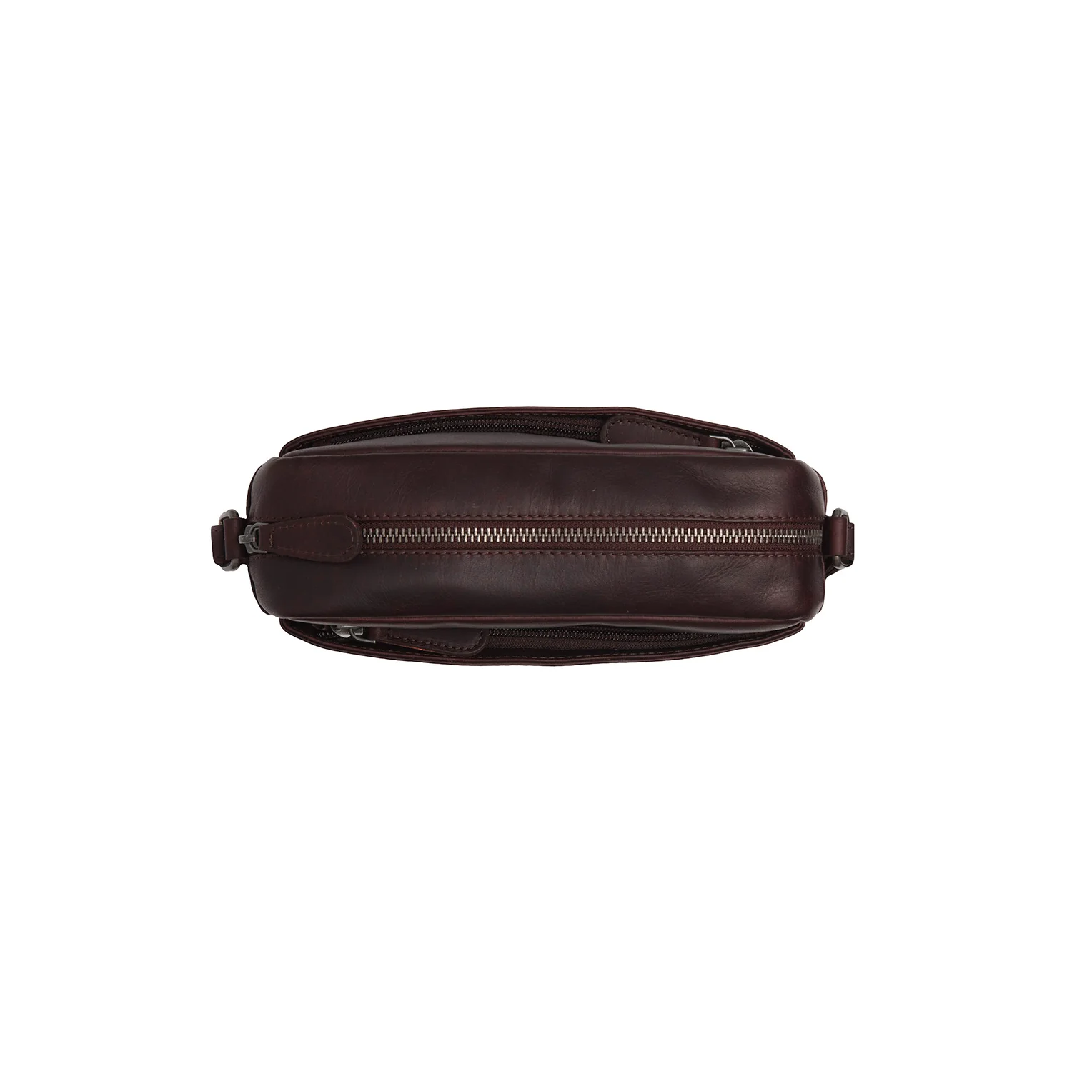 Leather Crossbody Bag Brown Arona - Image 2