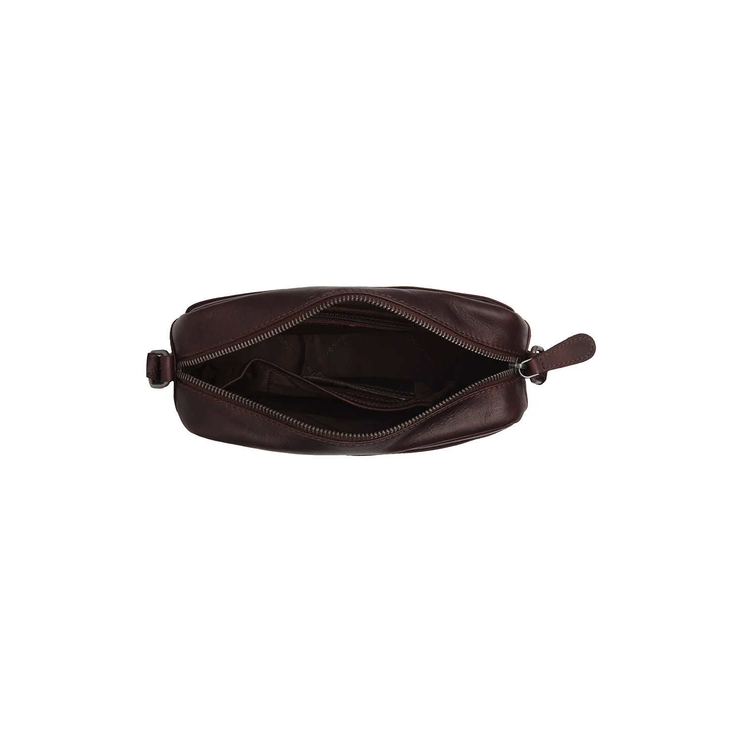 Leather Crossbody Bag Brown Arona - Image 3
