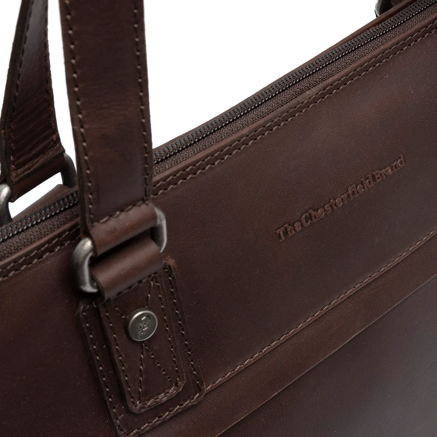 Leather Shoulder Bag Brown Belgrado - Image 2