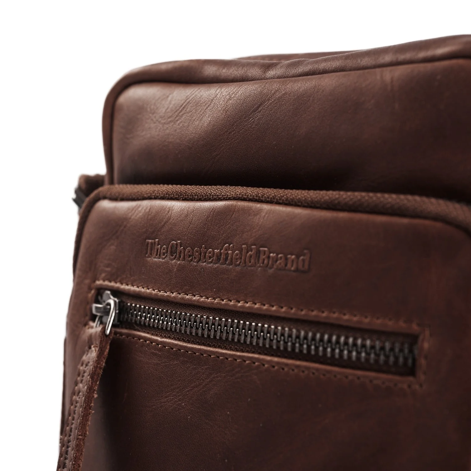 Leather Crossbody Bag Brown Birmingham - Image 5