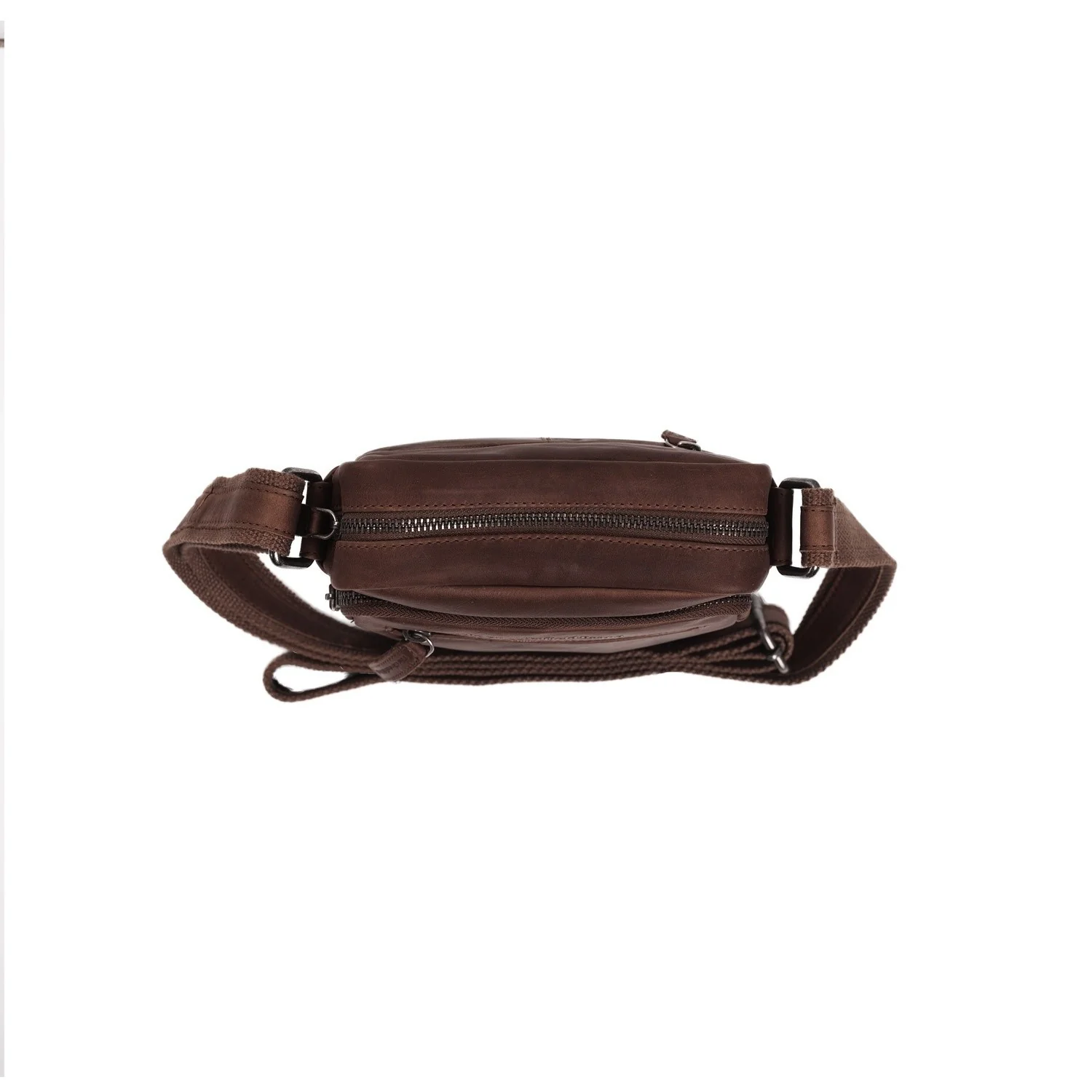 Leather Crossbody Bag Brown Birmingham - Image 6