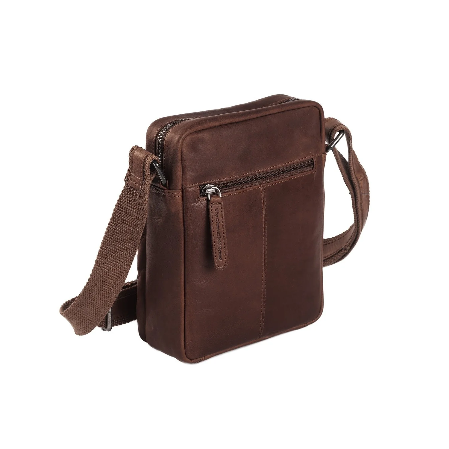 Leather Crossbody Bag Brown Birmingham - Image 7