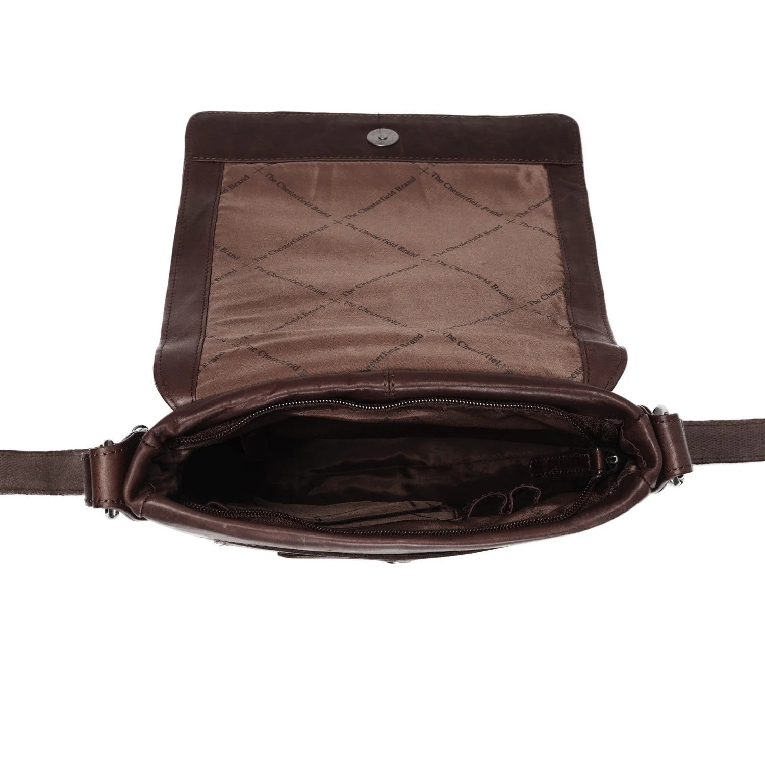 Leather Crossbody Bag Brown Bodin - Image 4