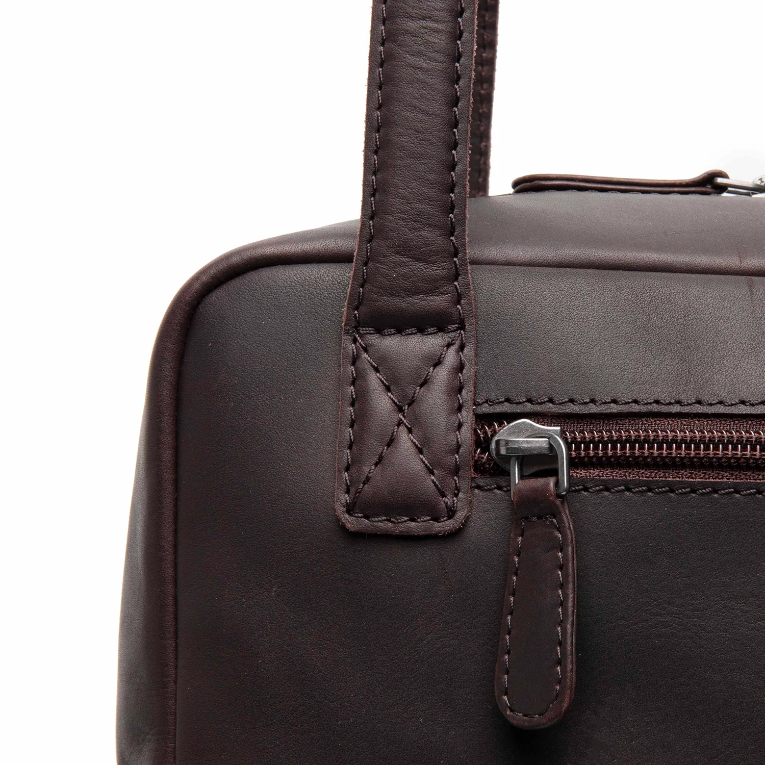 Leather Shoulder Bag Brown Fenno - Image 3