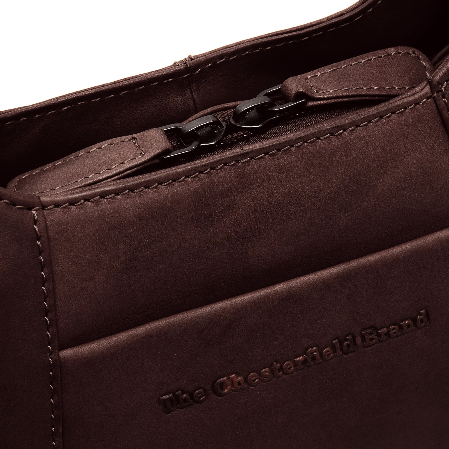 Leather Handbag Brown Lunera - Image 4