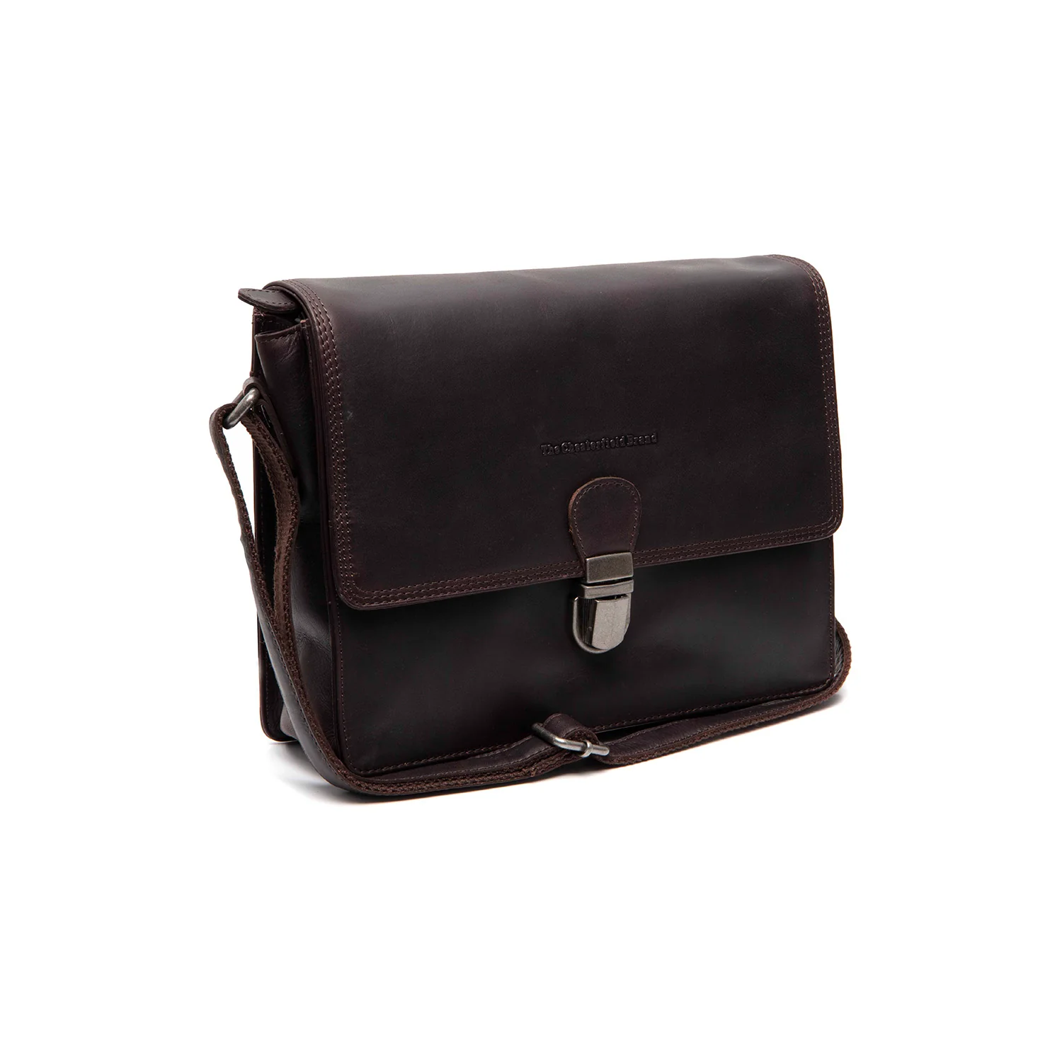 Leather Crossbody Bag Brown Lunor