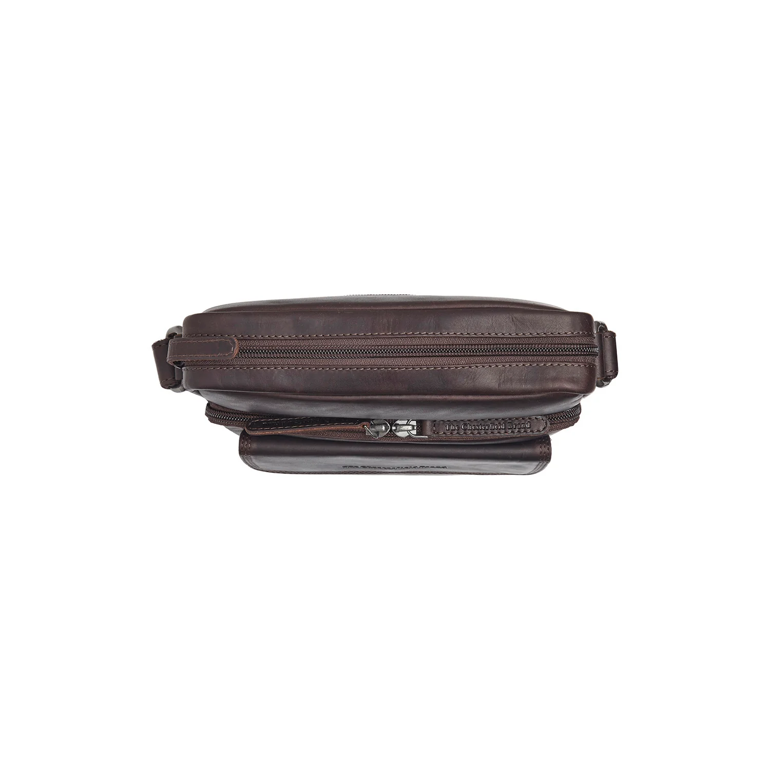 Leather Crossbody Bag Brown Montira - Image 5