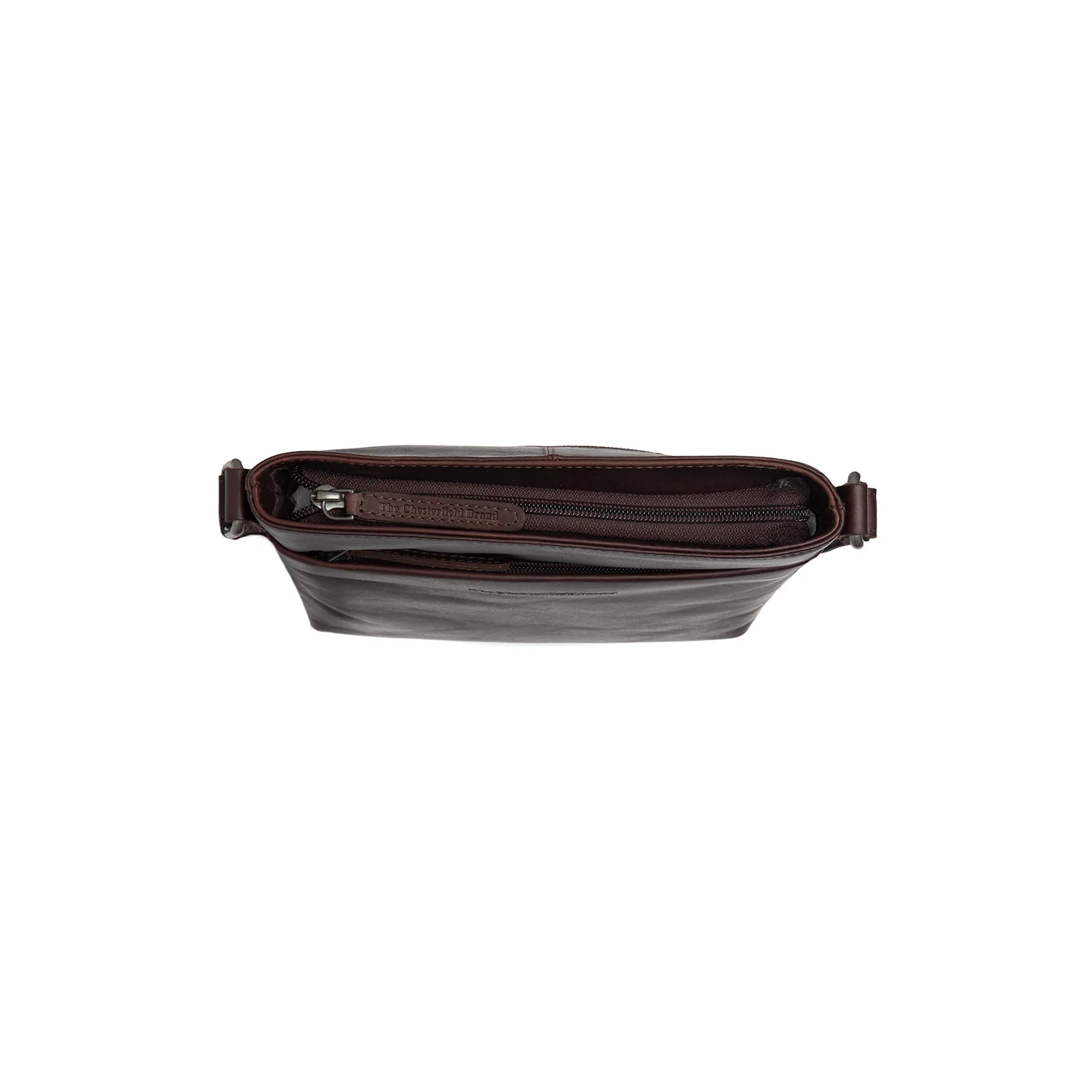 Leather Crossbody Bag Brown Navene - Image 3