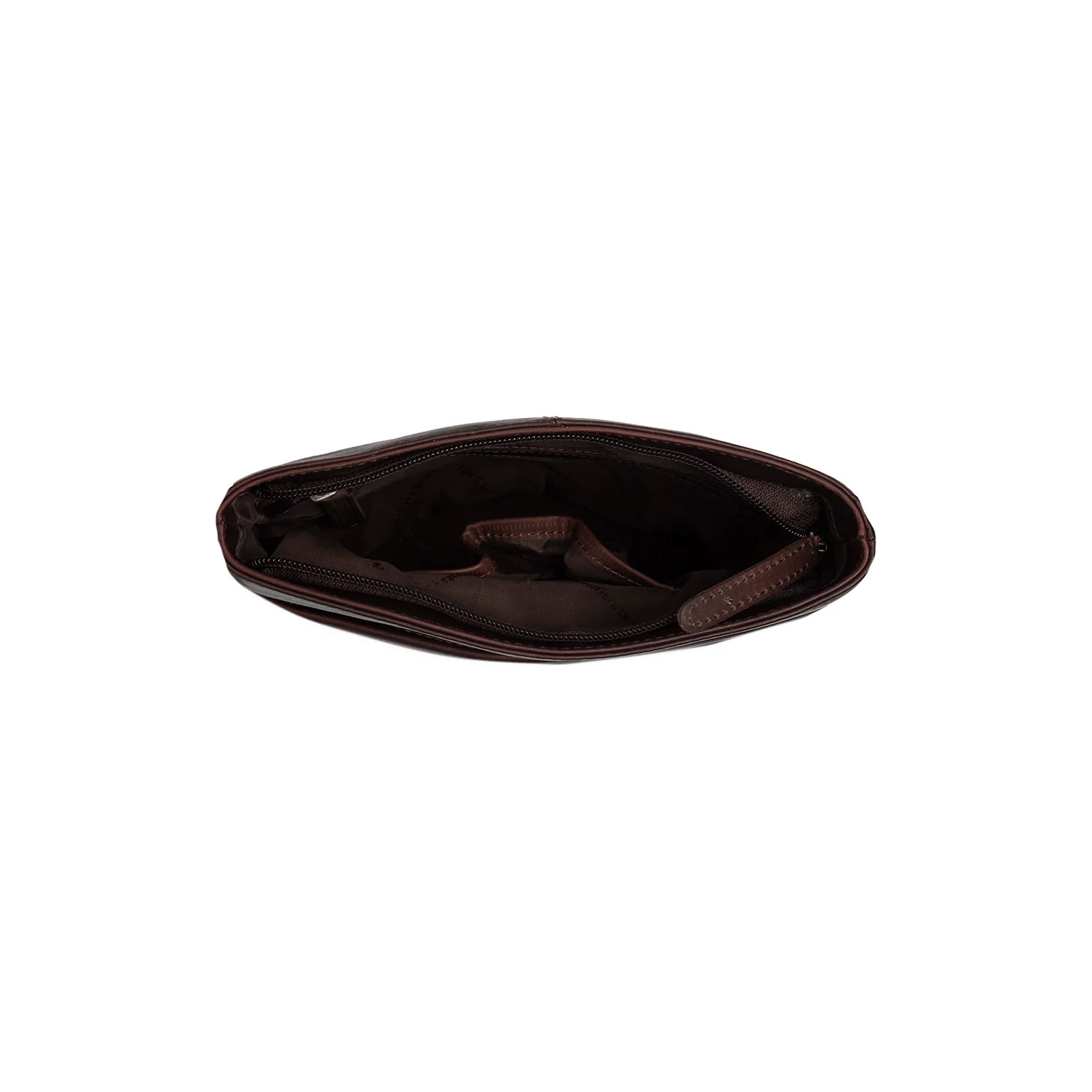 Leather Crossbody Bag Brown Navene - Image 4