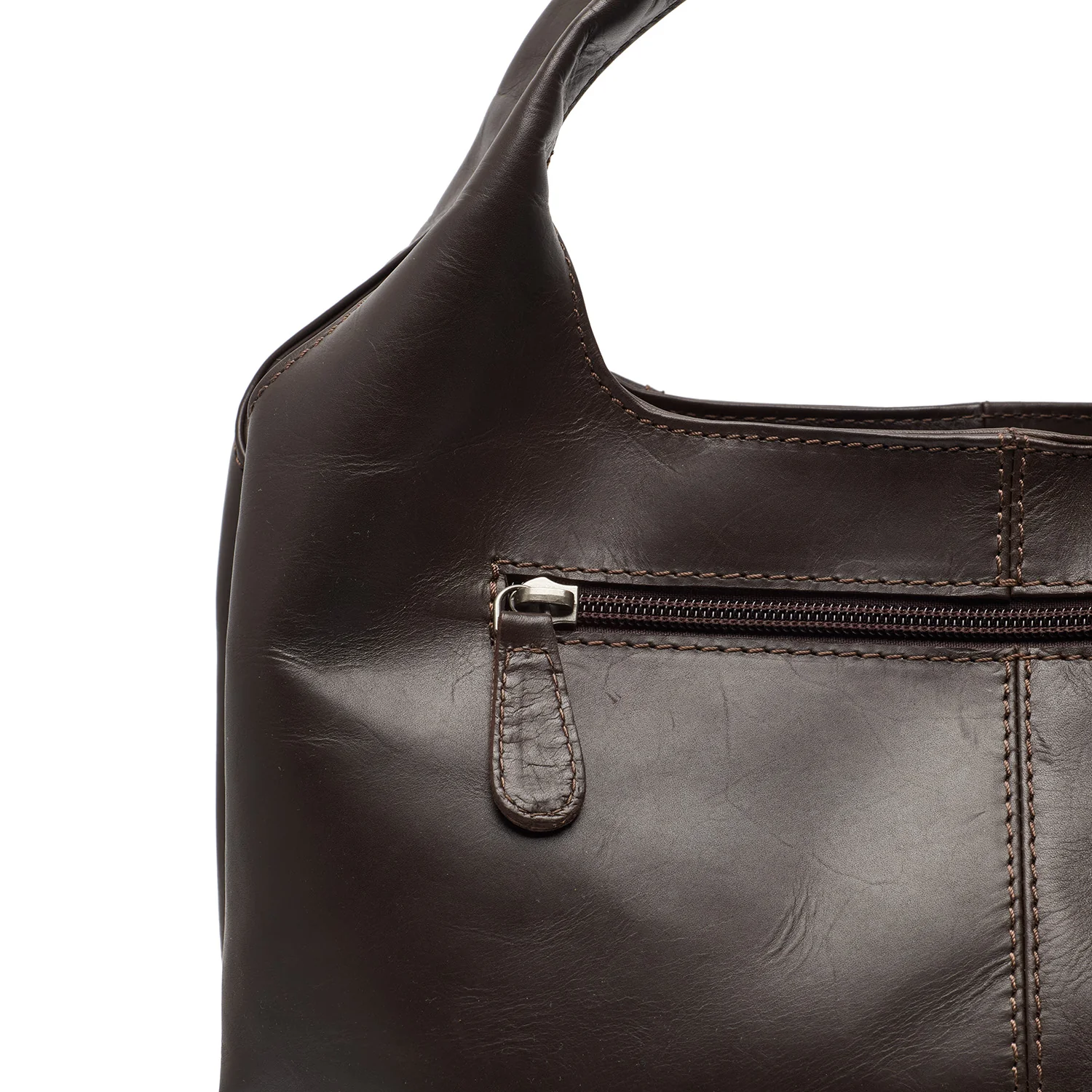 Leather Handbag Brown Salina - Image 5