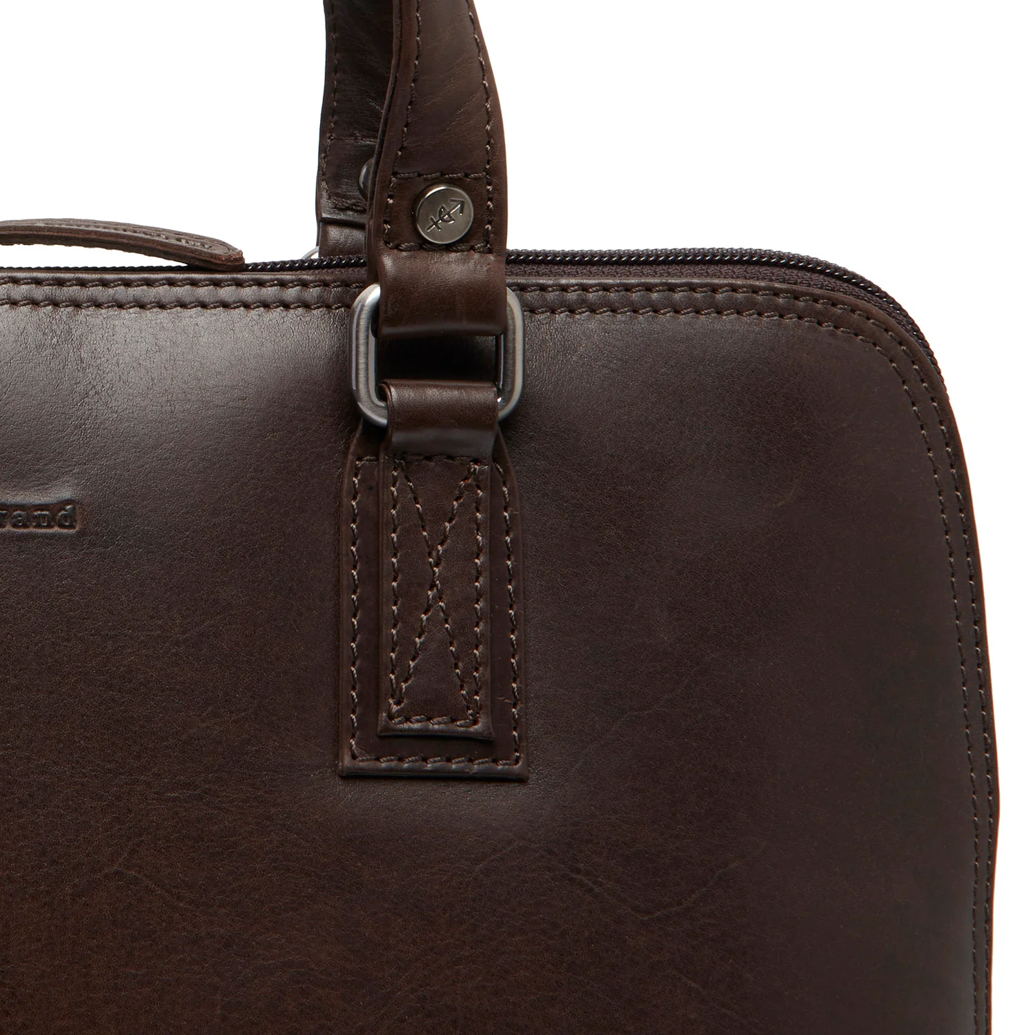 Leather Shoulder Bag Brown Selvino - Image 4