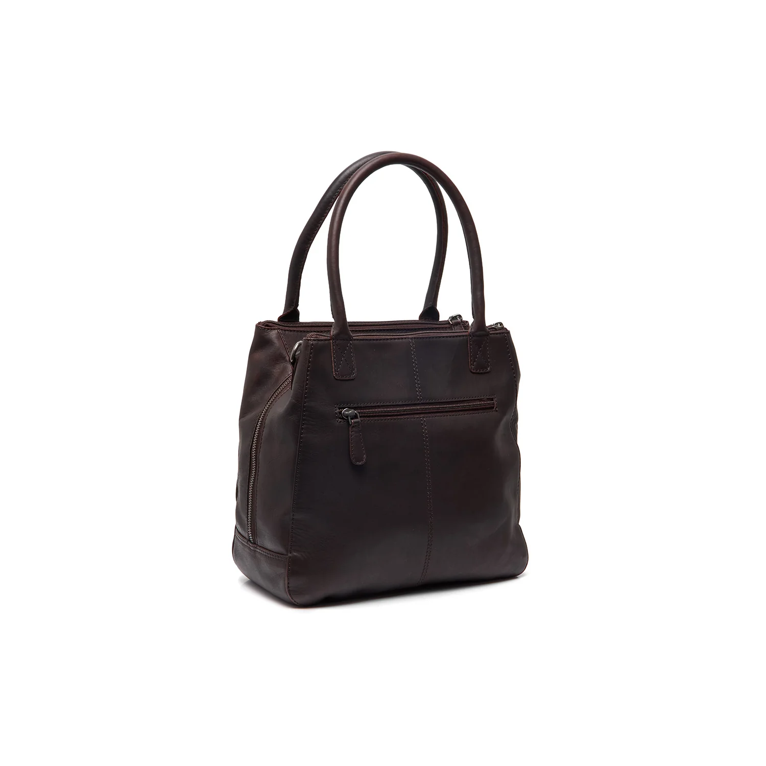 Leather Handbag Brown Solvin - Image 6