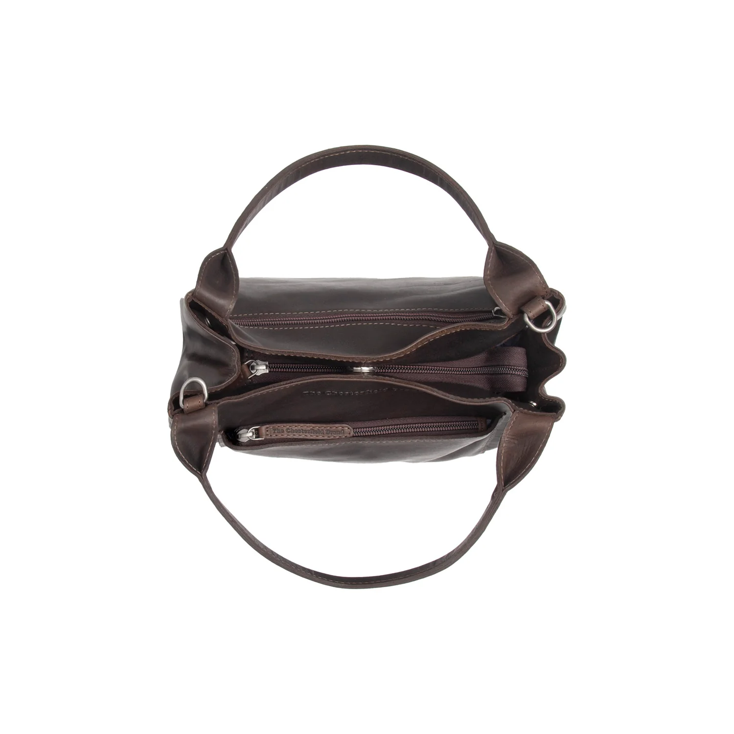 Leather Handbag Brown Tenara - Image 4