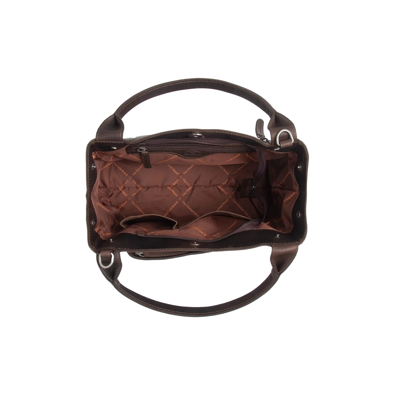 Leather Handbag Brown Tenara - Image 5