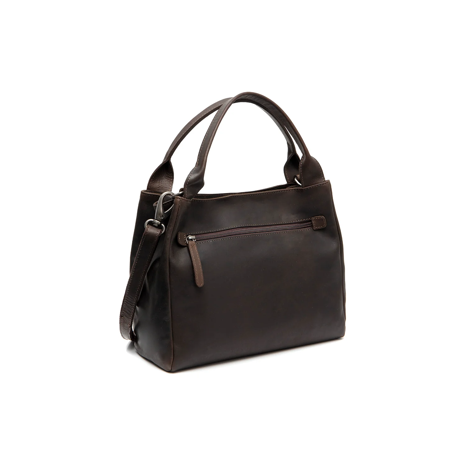 Leather Handbag Brown Tenara - Image 6