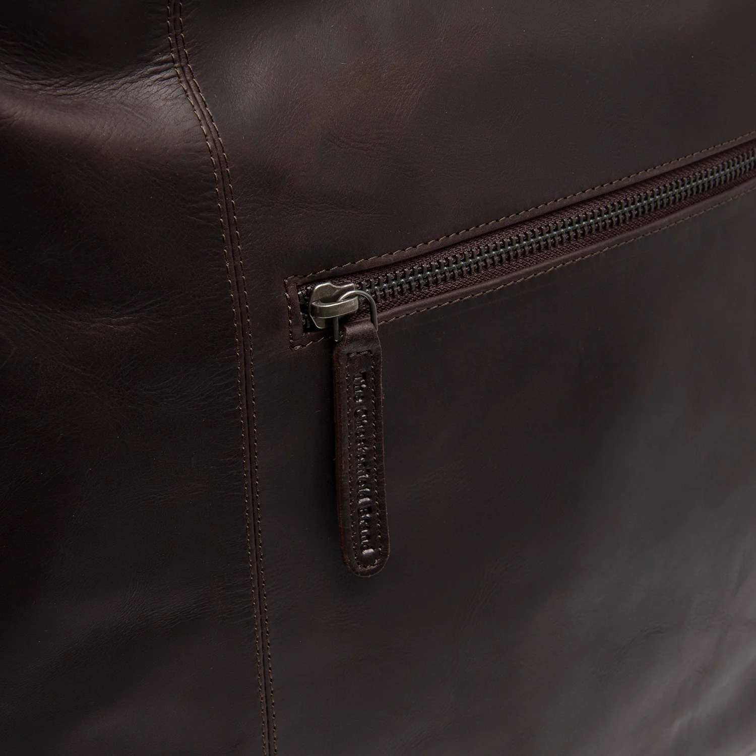 Leather Shoulder Bag Brown Zira - Image 2