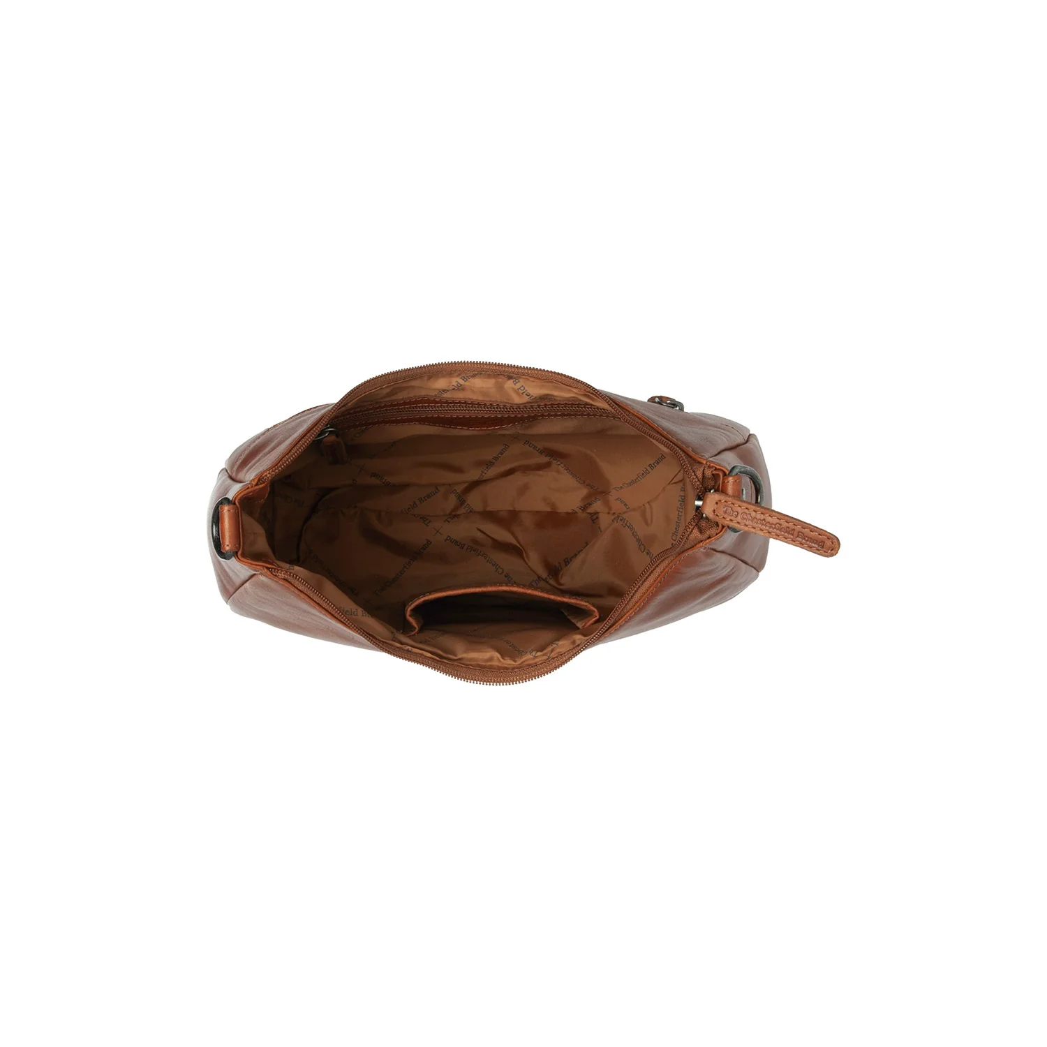 Leather Shoulder Bag Cognac Alexandria - Image 6