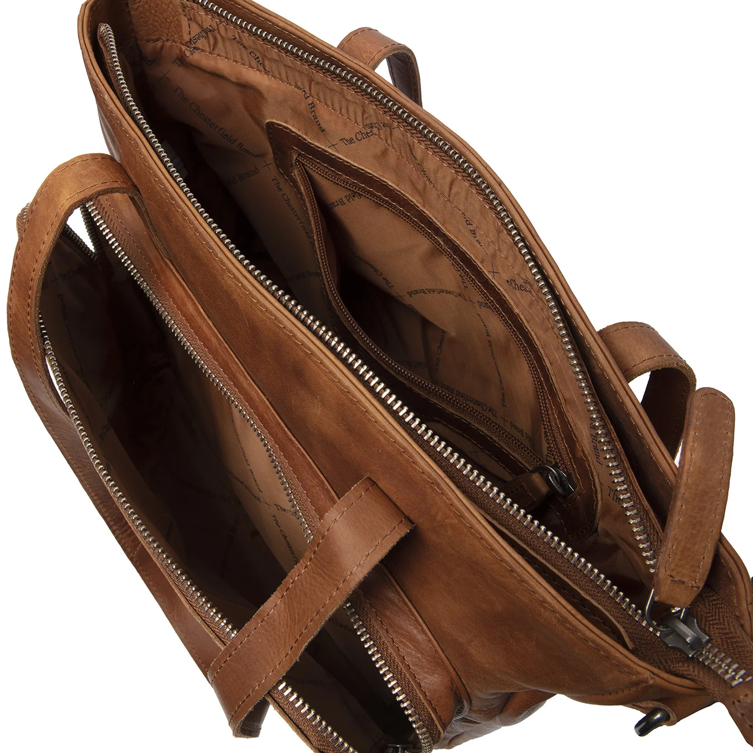 Leather Shopper Cognac Alicante - Image 4
