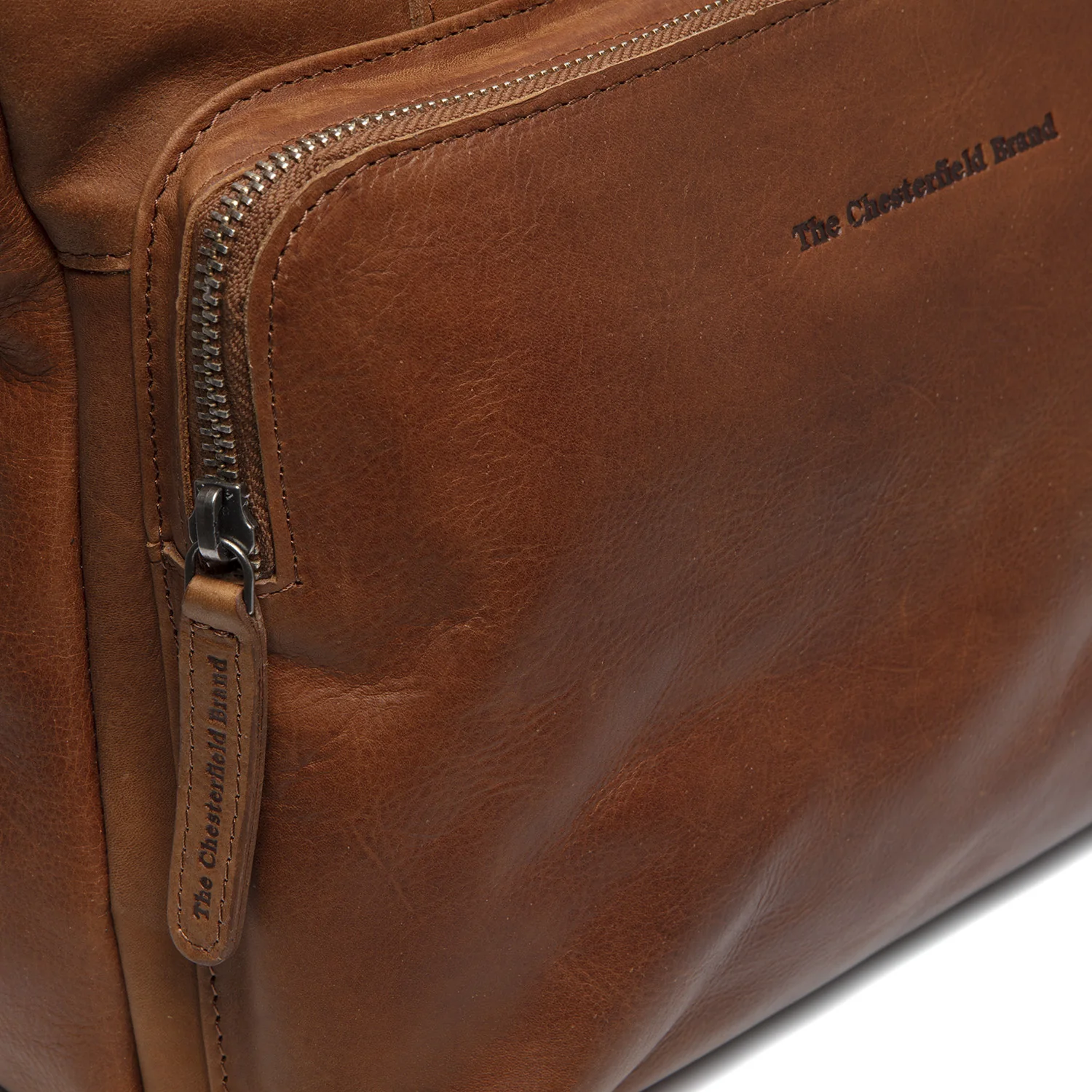 Leather Shopper Cognac Alicante - Image 5