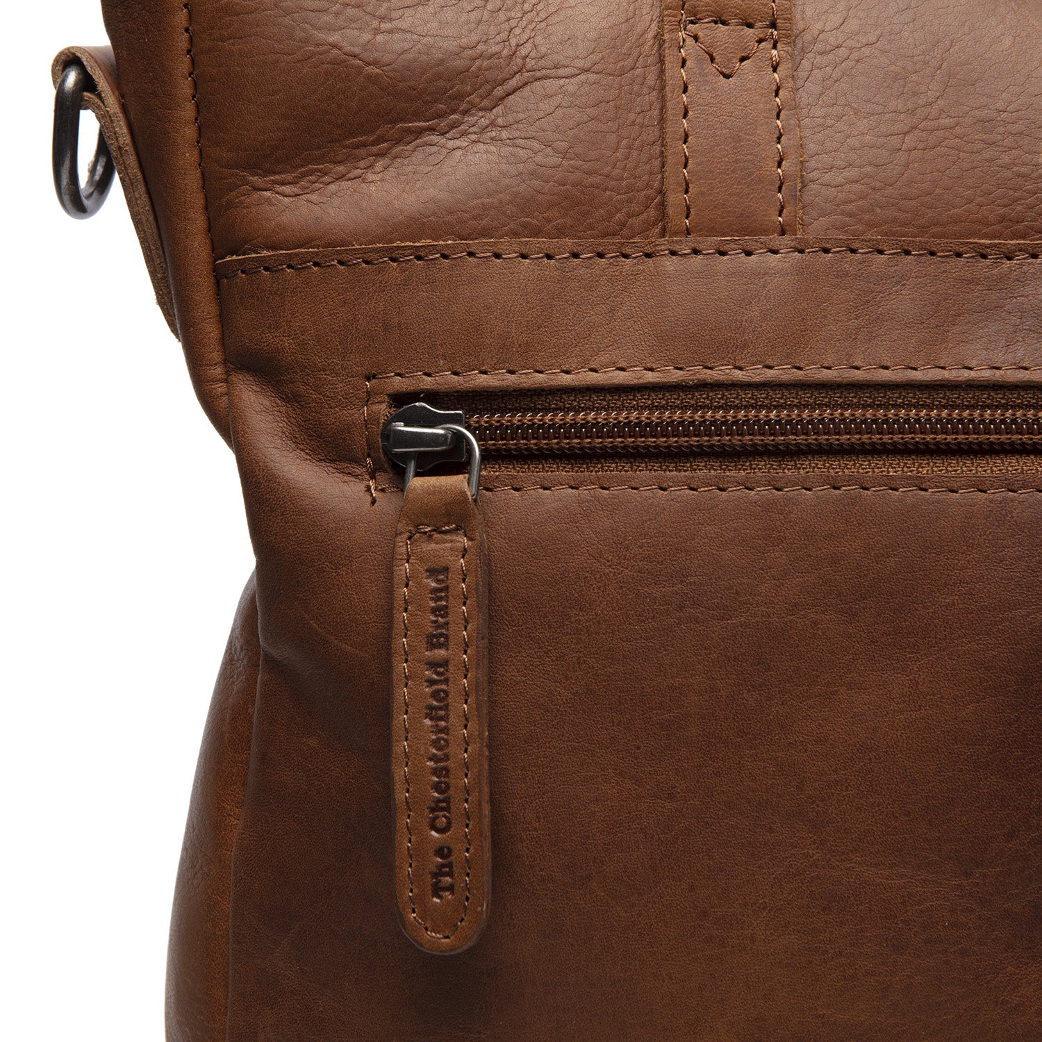 Leather Shopper Cognac Alicante - Image 7