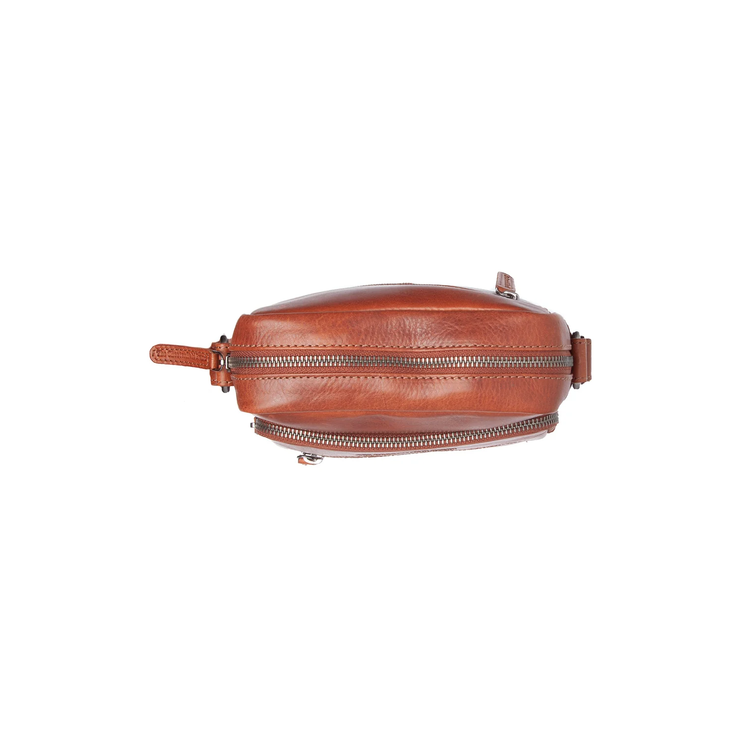 Leather Crossbody Bag Cognac Amantea - Image 4
