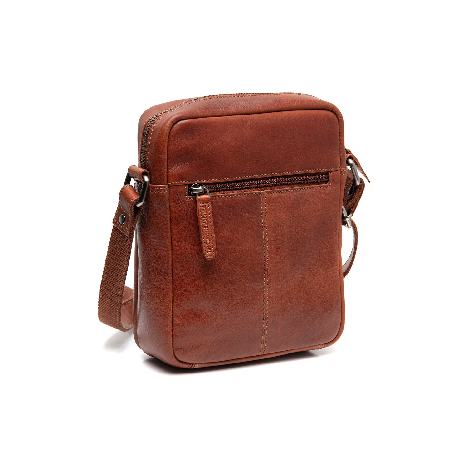 Leather Crossbody Bag Cognac Amantea - Image 7