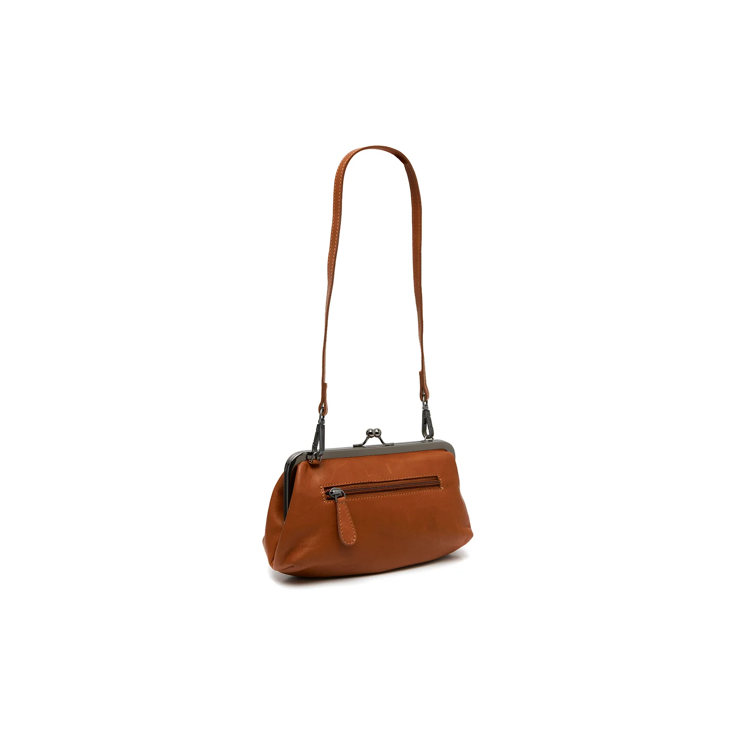 Leather Shoulder Bag Cognac Andrade - Image 6