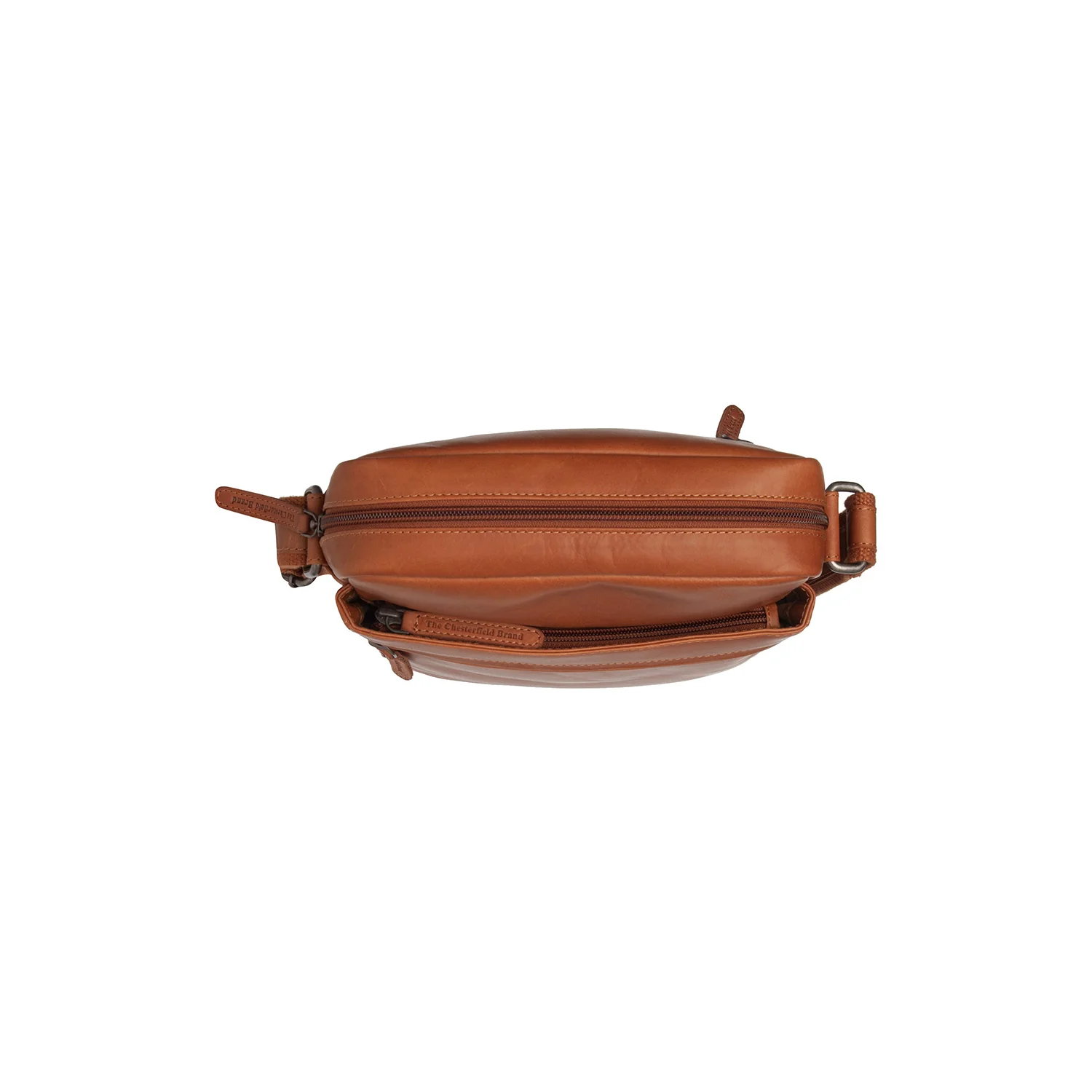 Leather Crossbody Bag Cognac Anzora - Image 4