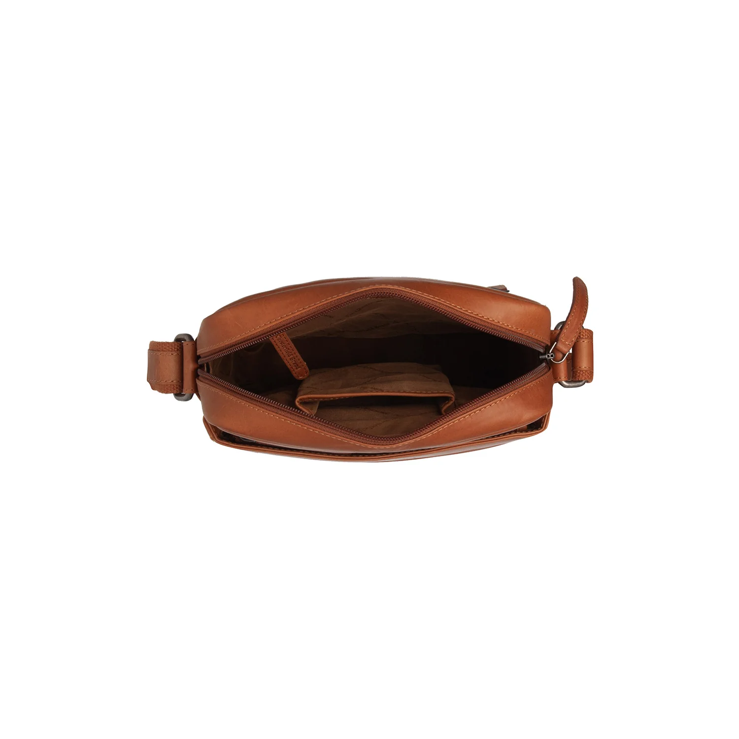 Leather Crossbody Bag Cognac Anzora - Image 5