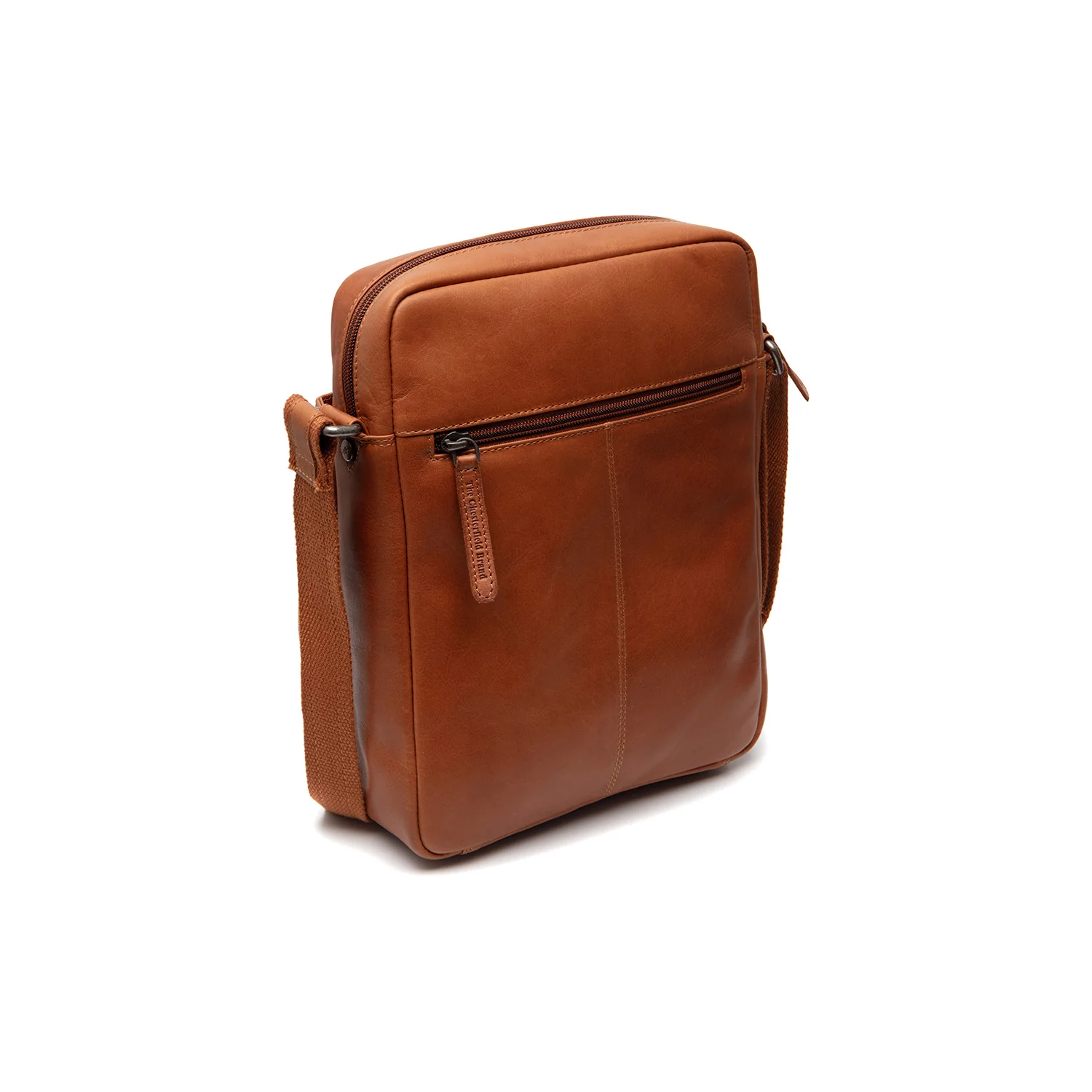 Leather Crossbody Bag Cognac Anzora - Image 7