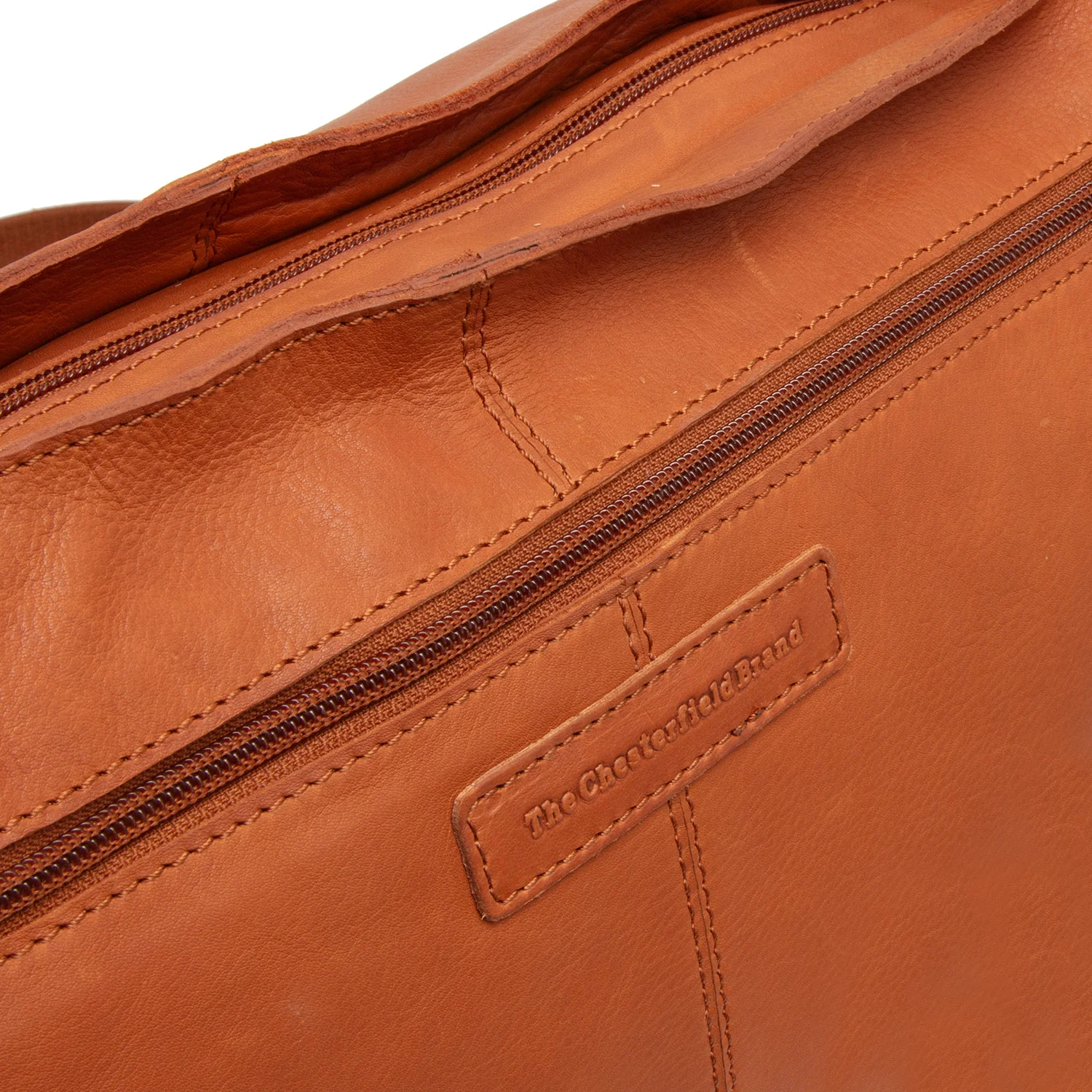 Leather Shoulder Bag Cognac Astero - Image 3