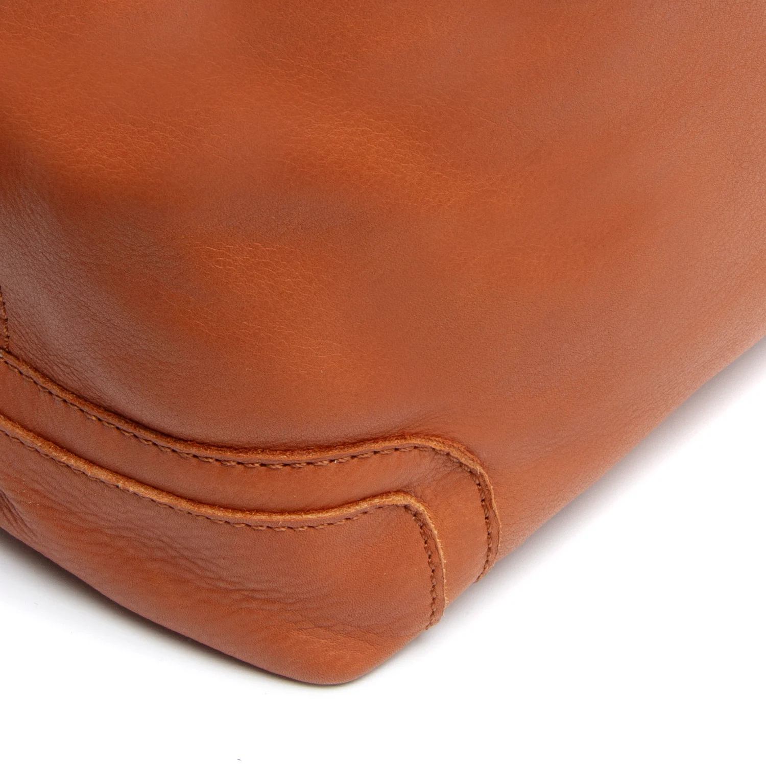 Leather Shoulder Bag Cognac Astero - Image 4